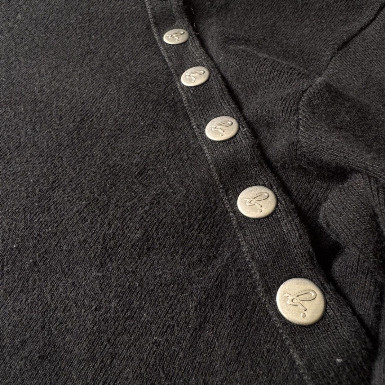 agnes b. Agnès B. Asymmetrical Snap-Button Mock Neck Knit Sweater Size US S / EU 44-46 / 1 - 6 Thumbnail