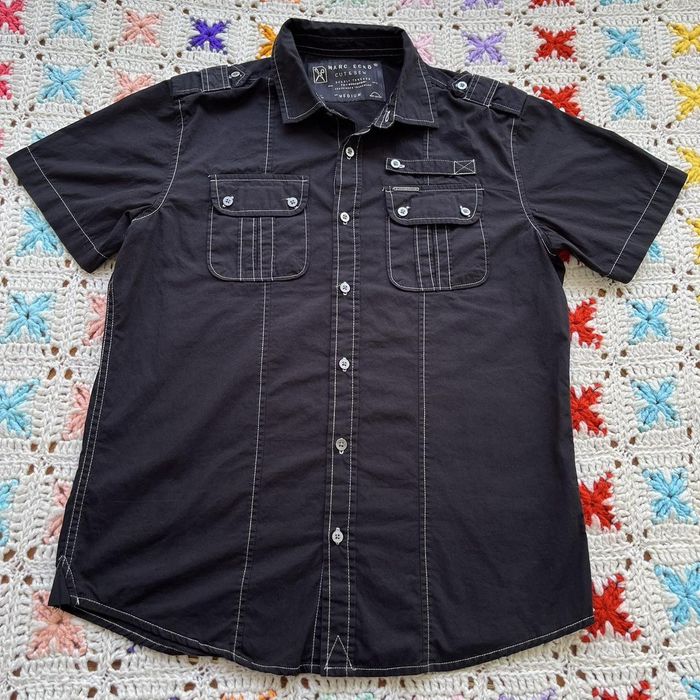 Ecko Unltd. Vintage Genuine Y2K Marc Ecko Black Button up Shirt | Grailed