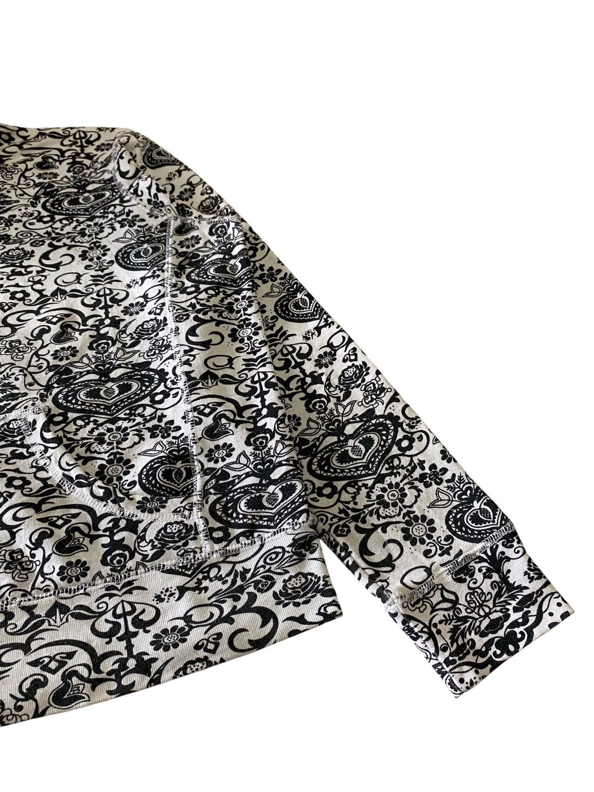 Japanese Brand Fur N.W.D Black White Paisley Full Zip Hoodie All Over Print Size L / US 10 / IT 46 - 5 Thumbnail