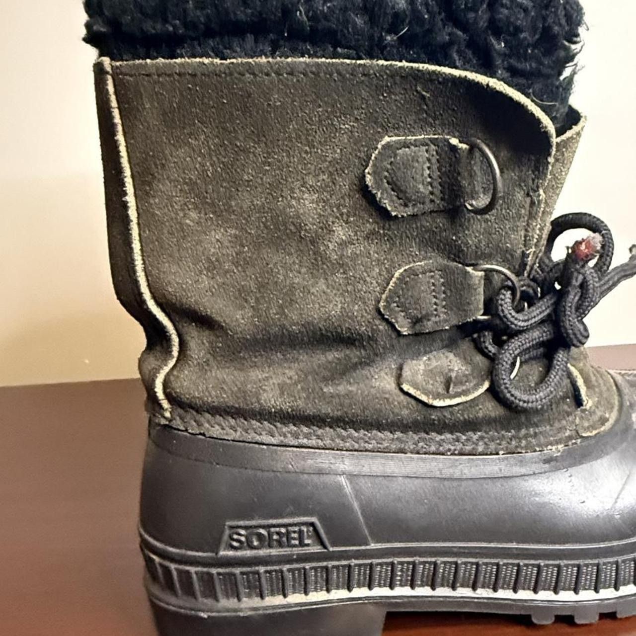 SOREL Vintage Sorel Kaufman Winter Suede Boots size 6 Women Black Size US 6 / IT 36 - 1 Thumbnail