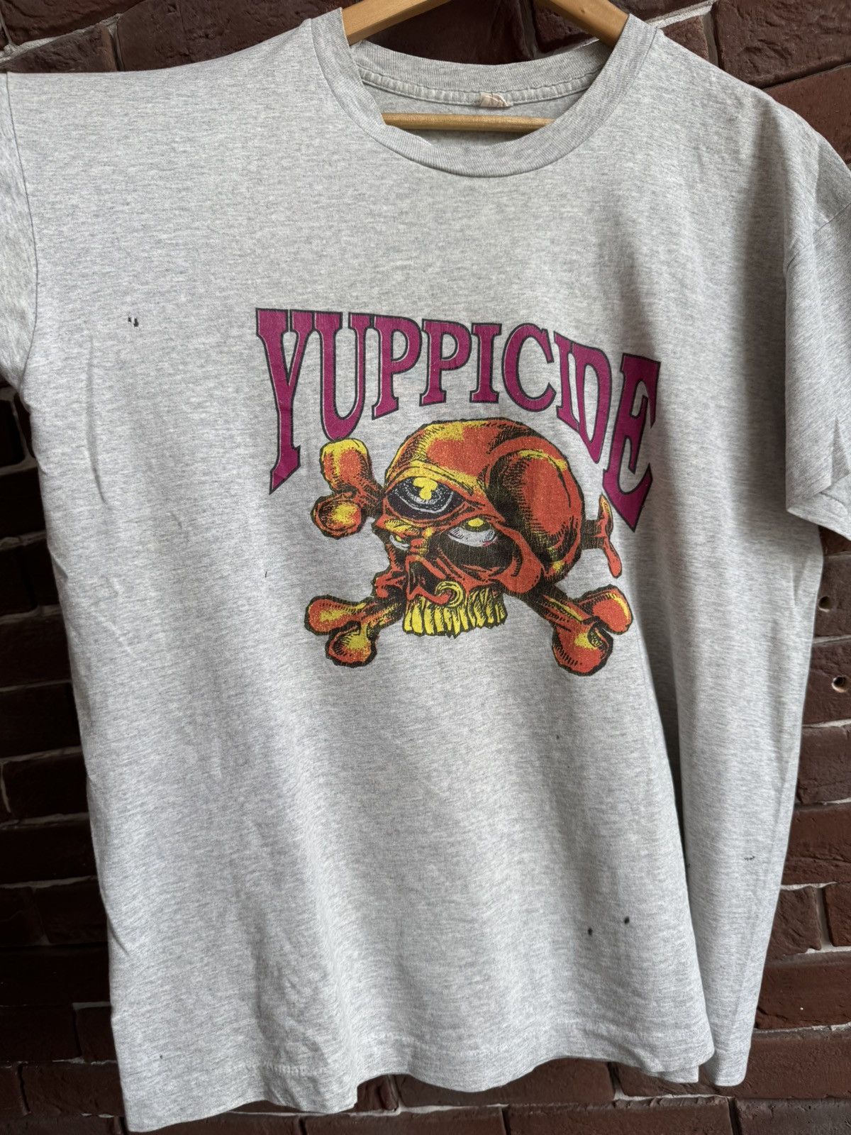 Vintage 90s Rare Yuppicide Euro Tour Hardcor Punk Band Tee