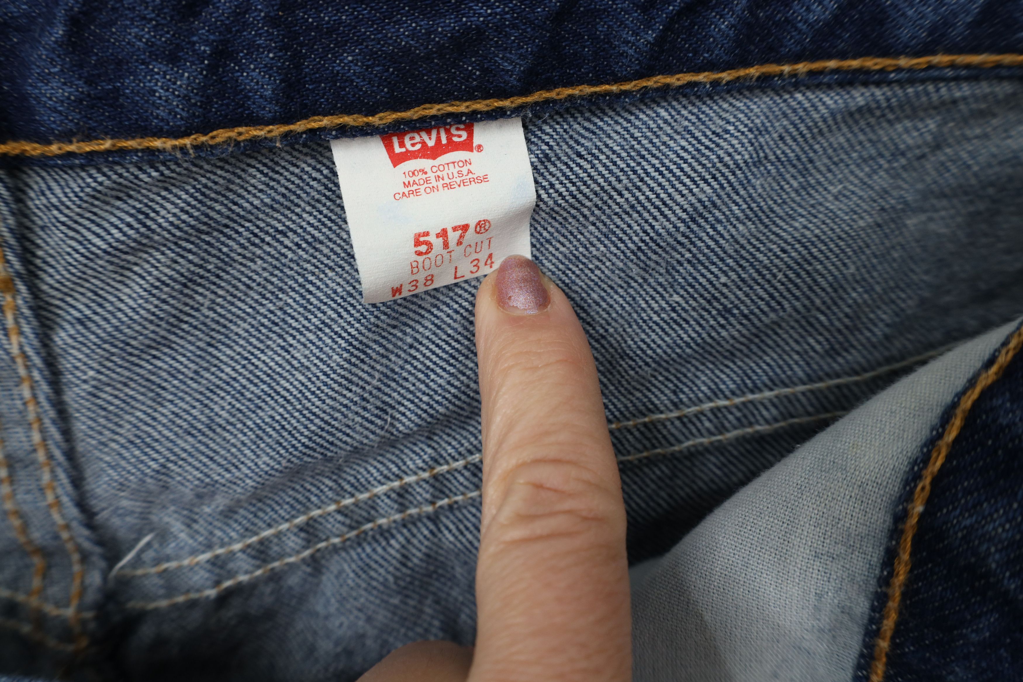 Levi's Vintage 90s Levis 517 Western Bootcut Flared Denim Jeans USA Size US 38 / EU 54 - 7 Thumbnail