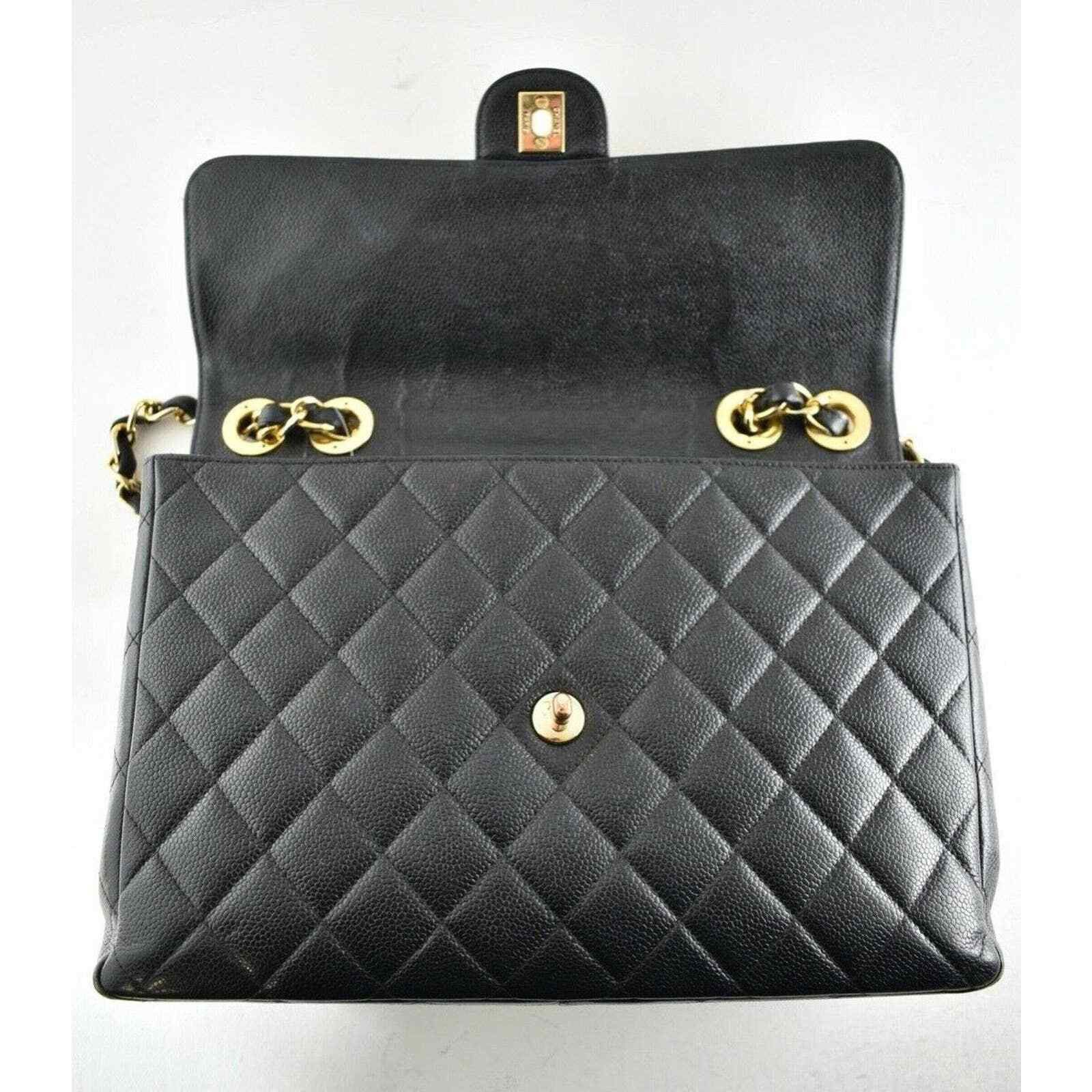 Chanel Chanel Vintage Jumbo Flap CC Logo Shoulder Crossbody Bag Size ONE SIZE - 10 Thumbnail