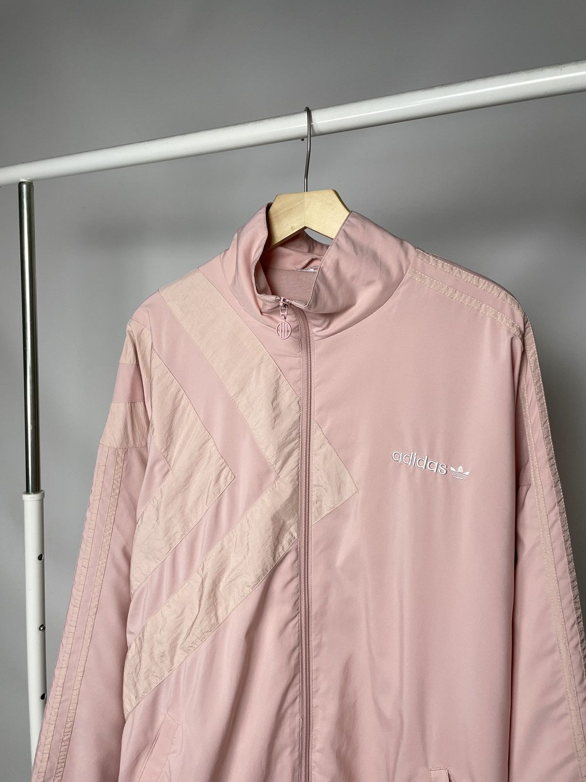 Adidas Adidas 🌸 Vintage Pink Nylon Olympic Track Suit Jacket Size US XL / EU 56 / 4 - 3 Thumbnail