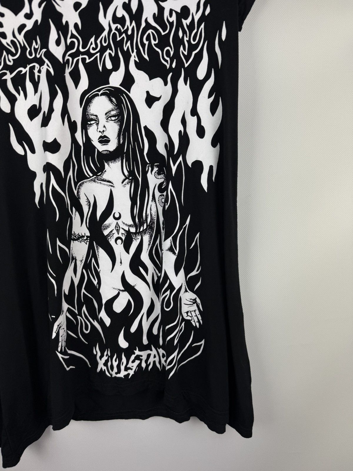 Killstar Killstar Ladies Gothic Graphic Print Short Sleeve T Shirt Size XS / US 0-2 / IT 36-38 - 7 Thumbnail