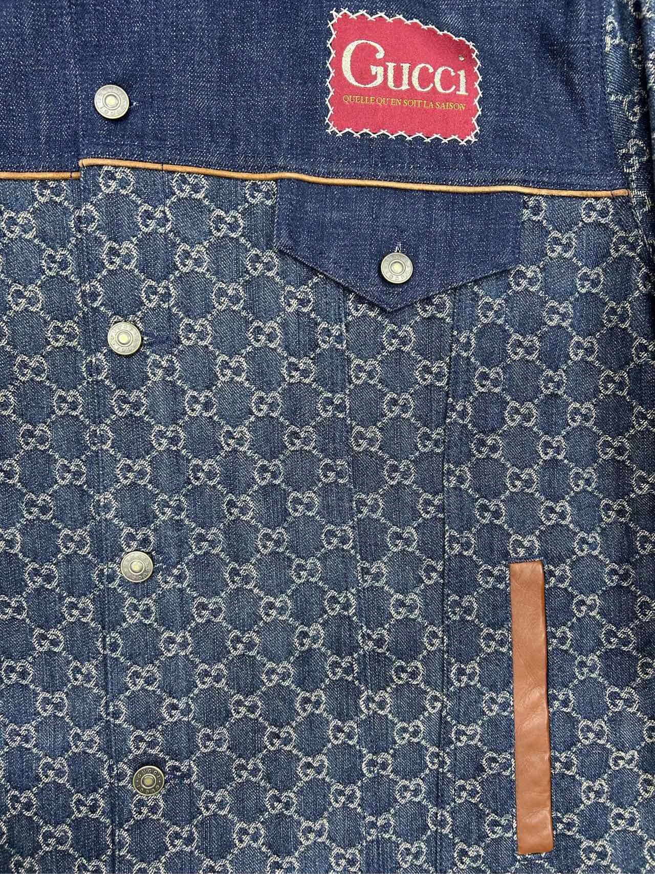 Gucci Gucci Full-print old-fashioned denim jacket 2501-Nextarrow Size US XL / EU 56 / 4 - 3 Thumbnail