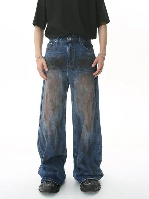 VIBE y2k fade distressed flared paint jeans Size US 28 / EU 44 - 5 Thumbnail