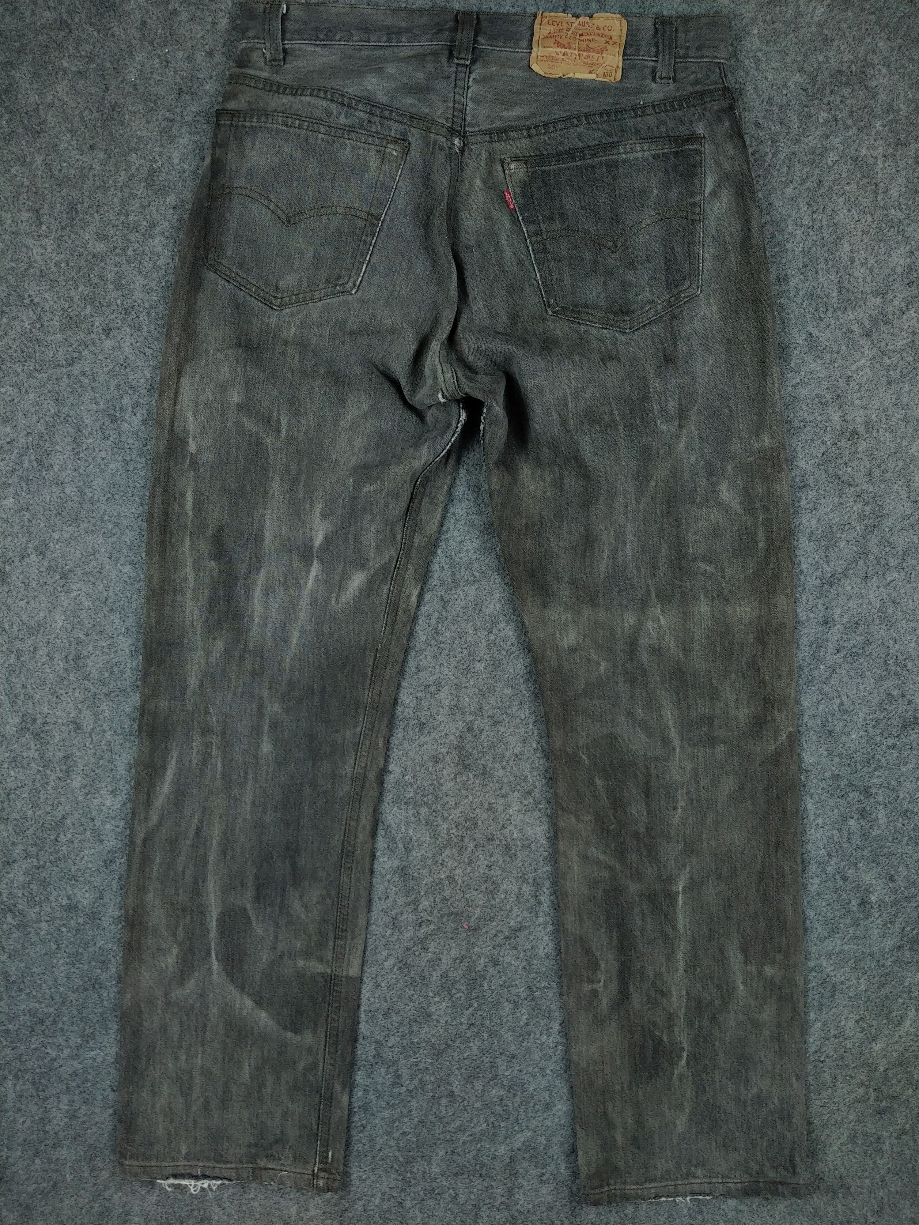 Japanese Brand 90s Vintage Levi's 501 USA Faded Black Denim 32x30 -JN812 Size US 32 / EU 48 - 2 Thumbnail