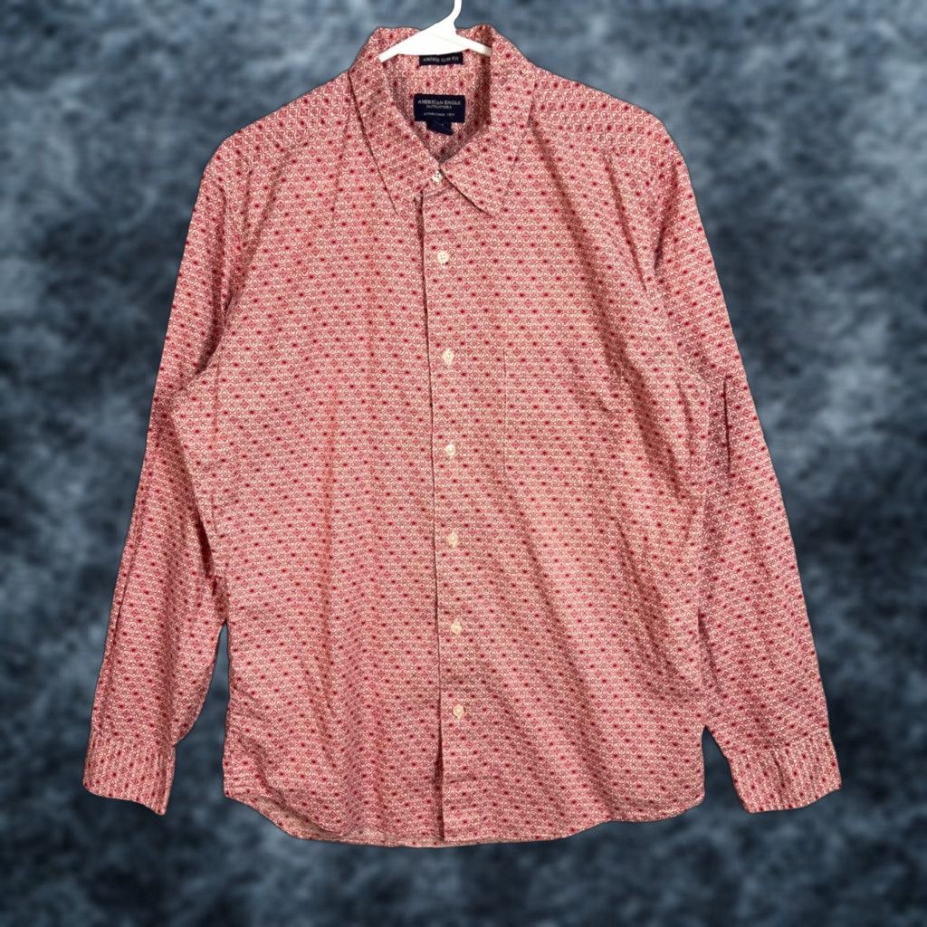 American Eagle Outfitters VINTAGE American Eagle Outfitters Button-Up Shirt Adult Medium Red Mens Size US M / EU 48-50 / 2 - 1 Thumbnail