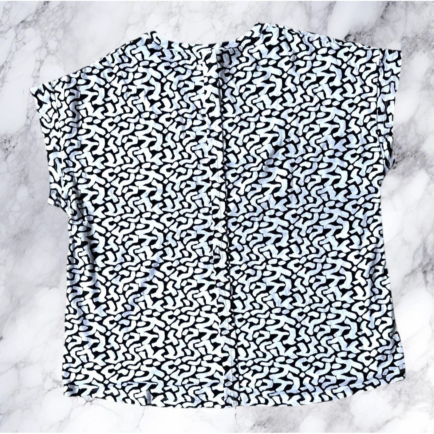 Other NWT Kinesis Pullover Top XL Black White Stripe Abstract Dolm Size XL / US 12-14 / IT 48-50 - 8 Thumbnail