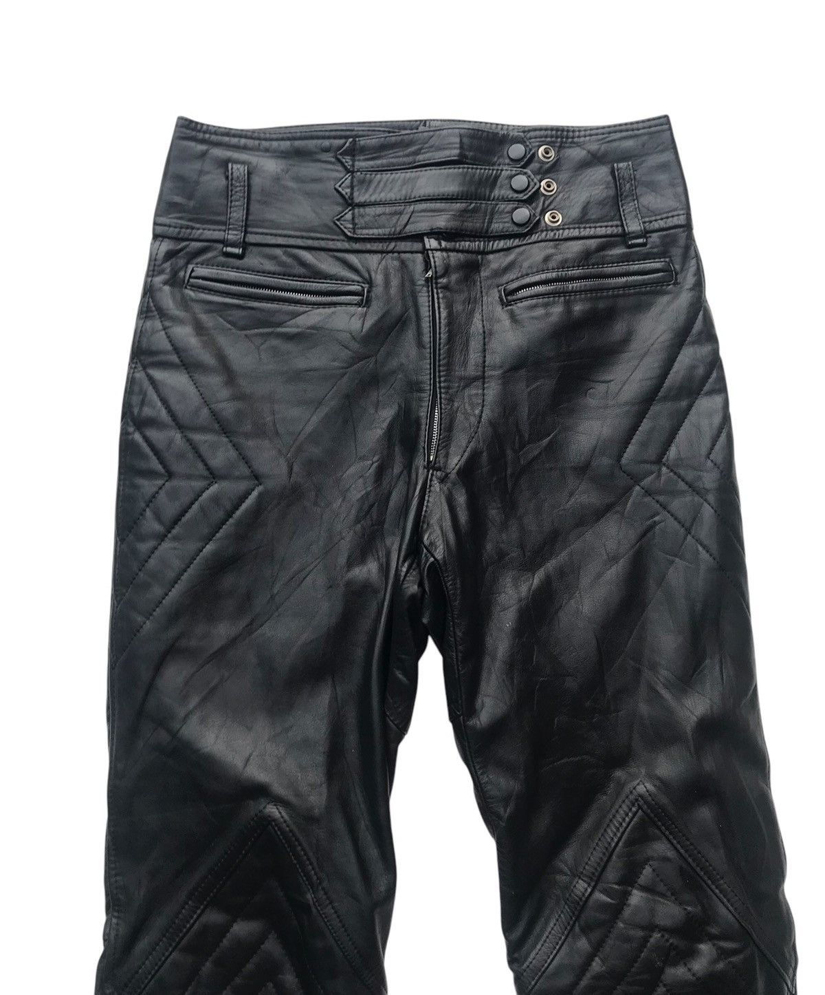 Leather Vintage Inoue Genuine Leather Riding Biker Pants Size US 33 - 5 Thumbnail
