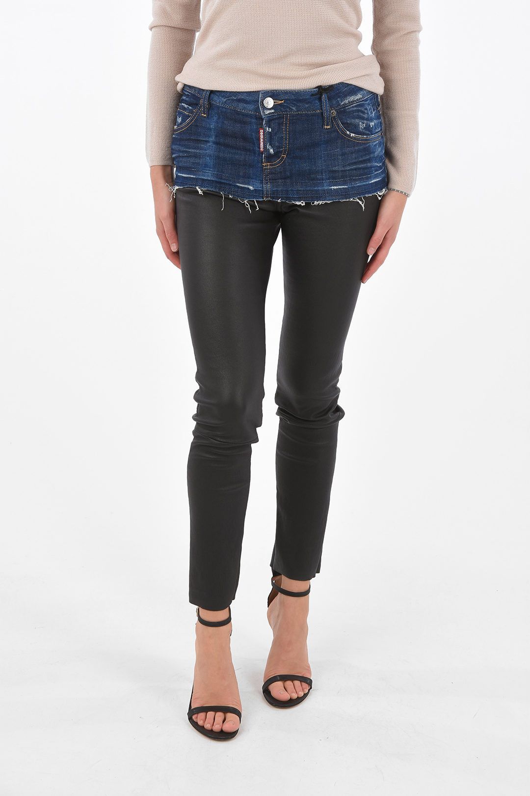 image of Dsquared2 Og1Mm0124 Miniskirt In Blue, Women's (Size 26)