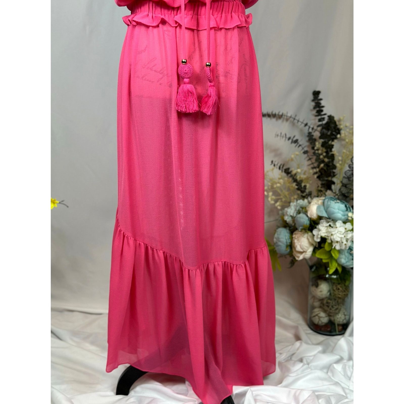 Ramy Brook Ramy Brook Priscilla Sleeveless Halter Tassels Dress Pink L Size L / US 10 / IT 46 - 13 Thumbnail