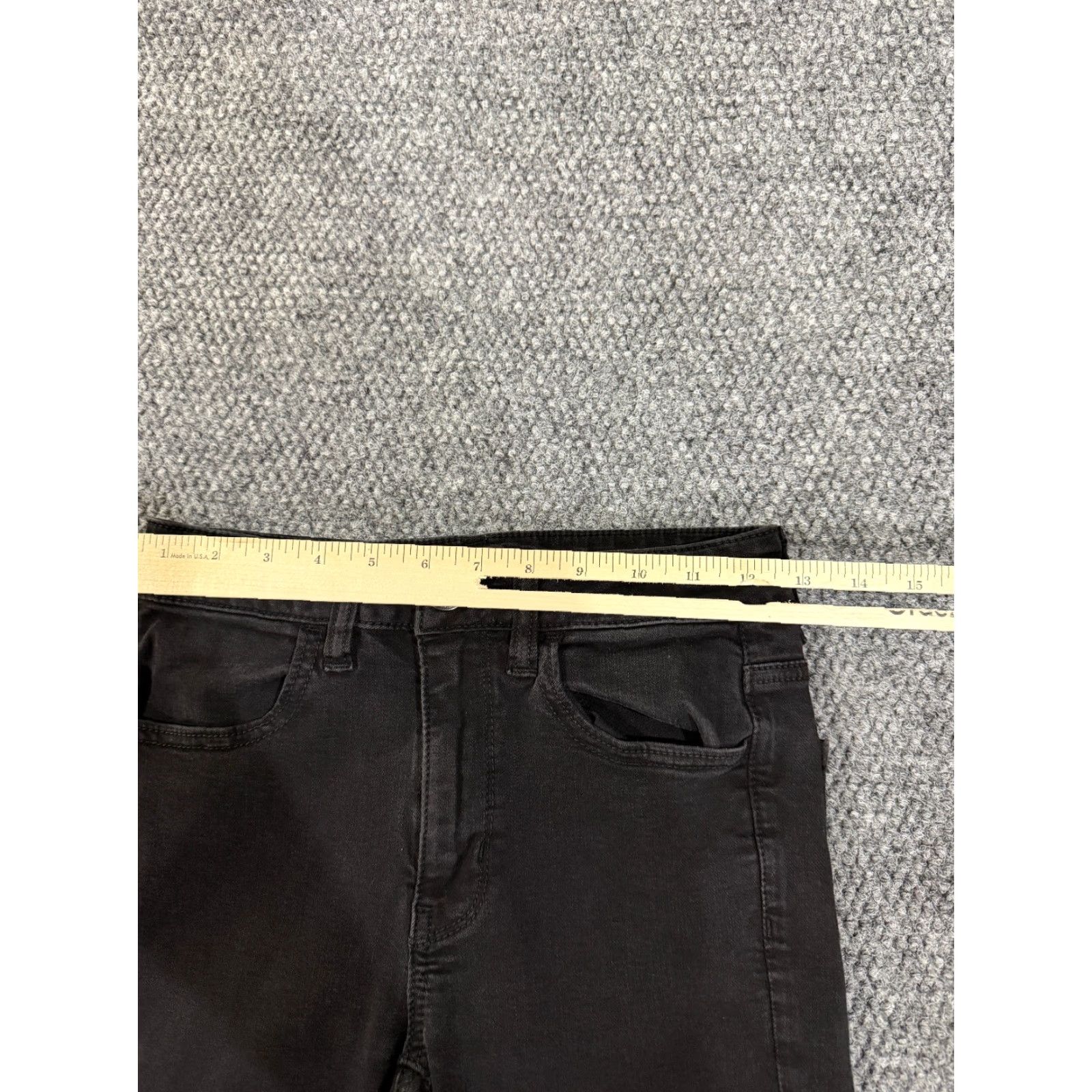 American Eagle Outfitters American Eagle Outfitters Jeans Womens 2 Black High Rise Jegging Distressed Stretch Skinny Size 26" / US 2 / IT 38 - 4 Thumbnail