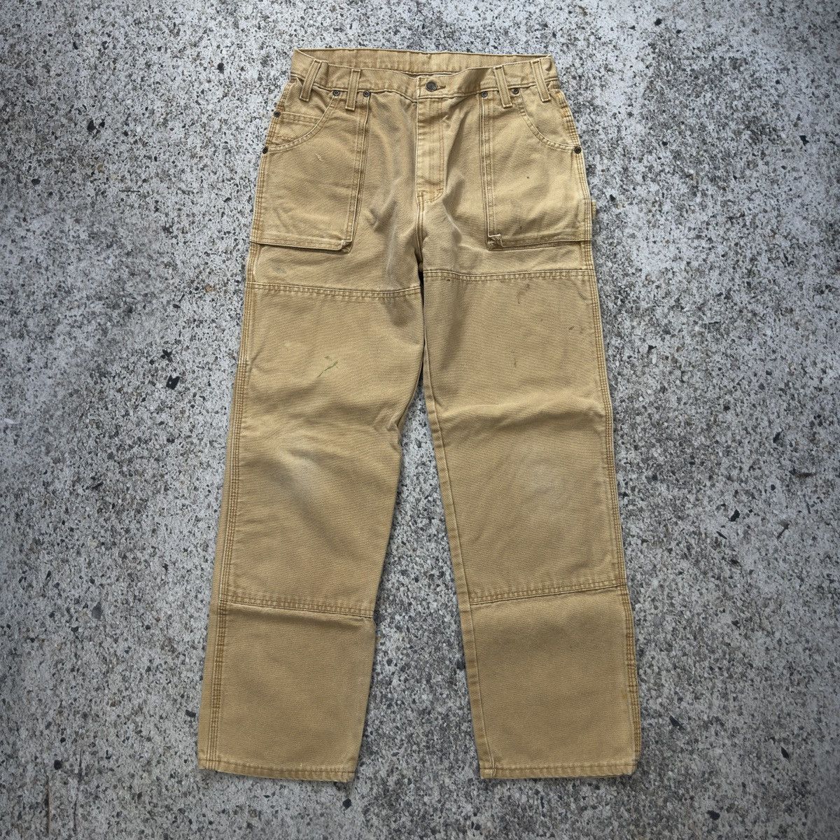 Vintage Dickies Thrashed Faded Distressed Carpenter Pants ERD Grunge Size US 31 - 1 Thumbnail