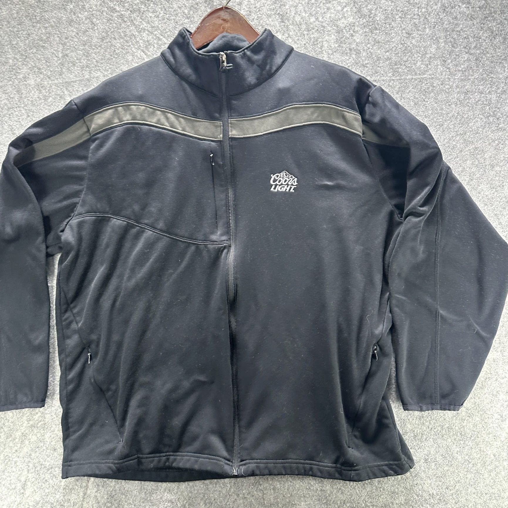 Vintage Antigua Jacket Mens XL Black Coors Light Beer Softshell Full Zip Lined Fleece Pockets Embroidered Logo Size US XL / EU 56 / 4 - 4 Thumbnail