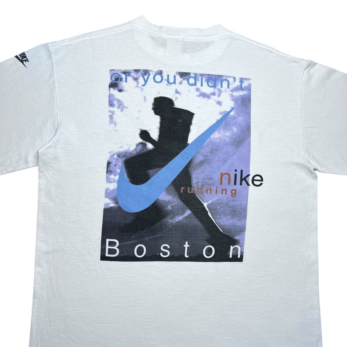 Nike 1990s Nike You Either Ran Today Or You Didn’t Boston T-Shirt Size US XL / EU 56 / 4 - 4 Thumbnail