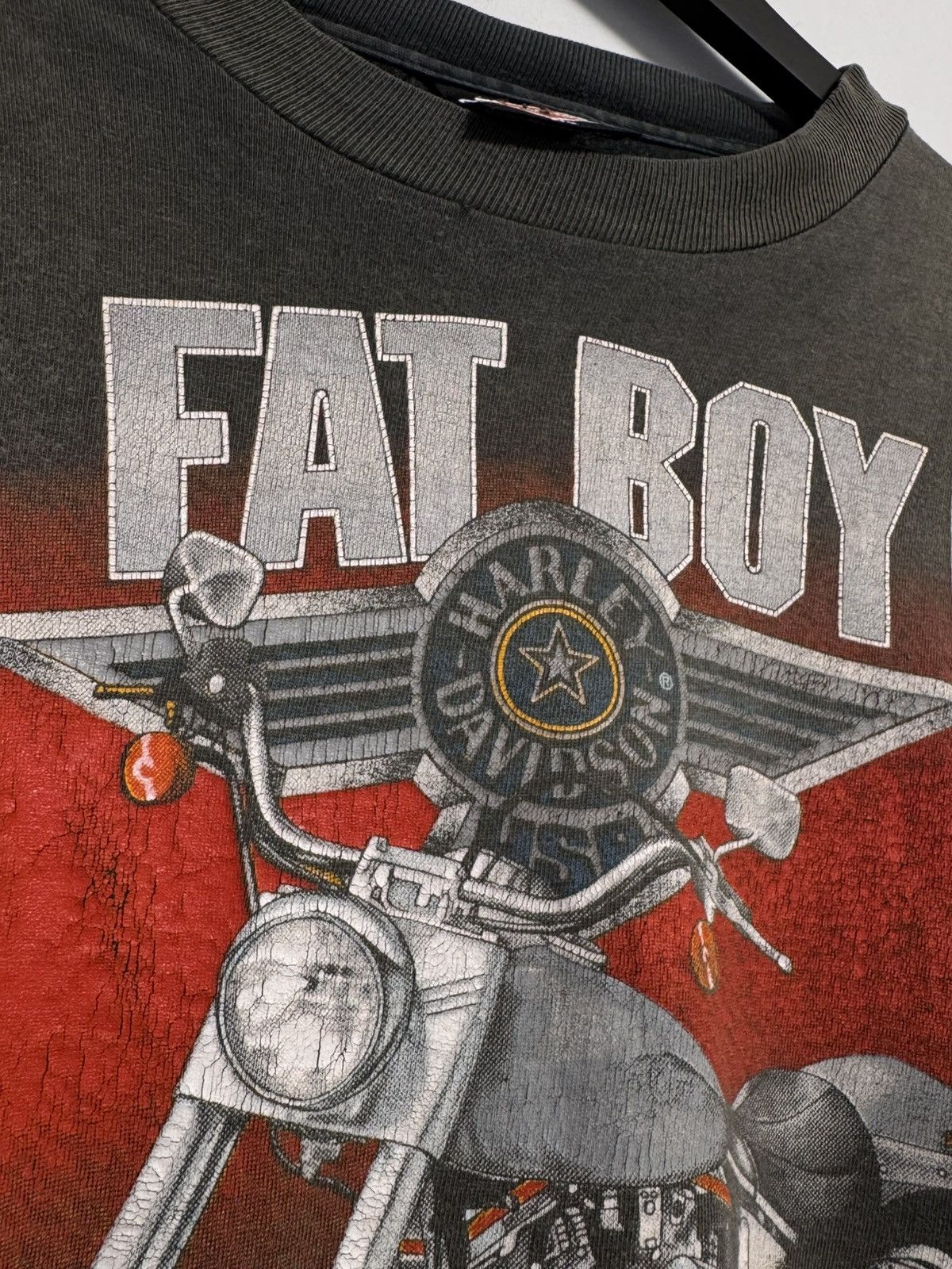 Vintage 1990 Harley Davidson 3D Emblem Fat Boy Size US XL / EU 56 / 4 - 6 Thumbnail