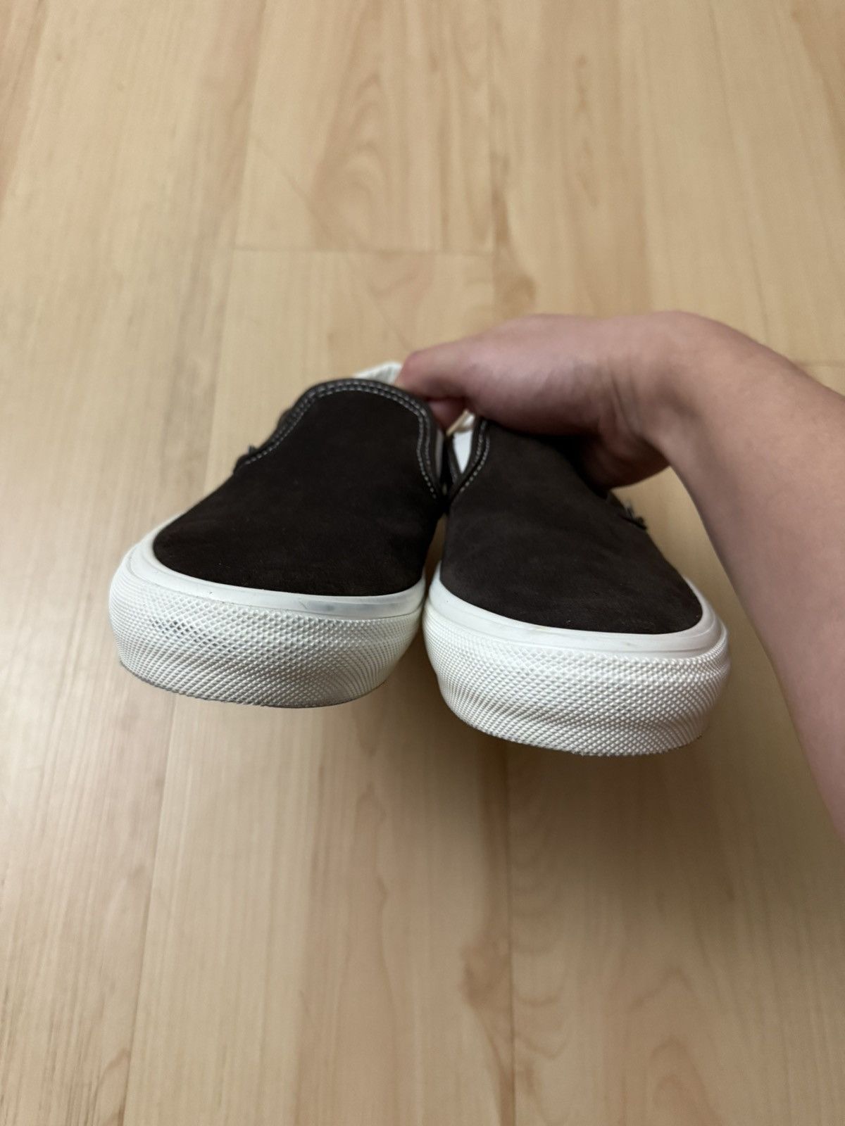Vans Skate Slip On Brown Pop Cush Skate Shoes Suede Mens 8.5 Size US 8.5 / EU 41-42 - 5 Thumbnail