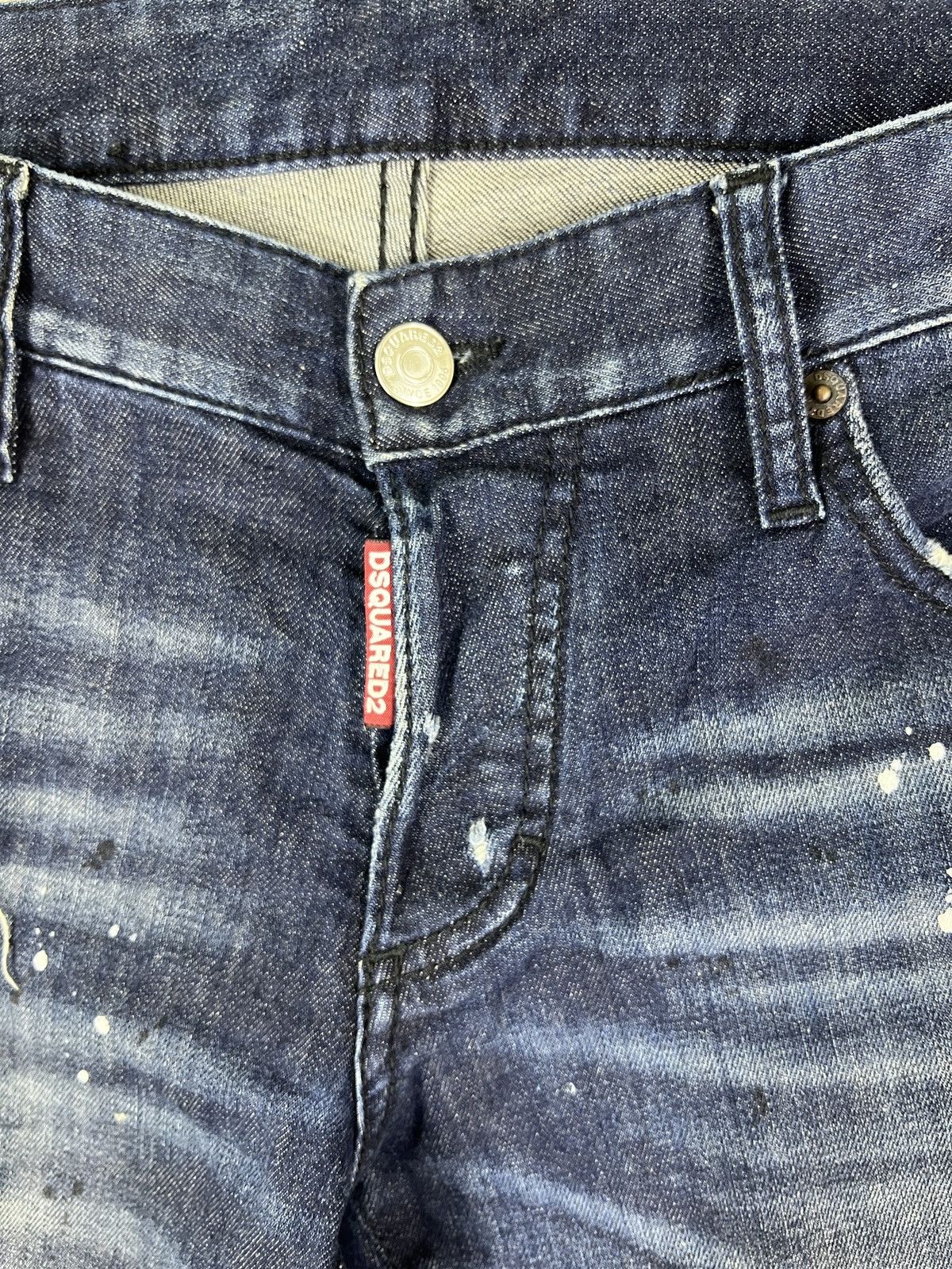 Dsquared2 🔥 Dsquared2 distressed denim jeans paint splatter Size US 31 - 10 Thumbnail