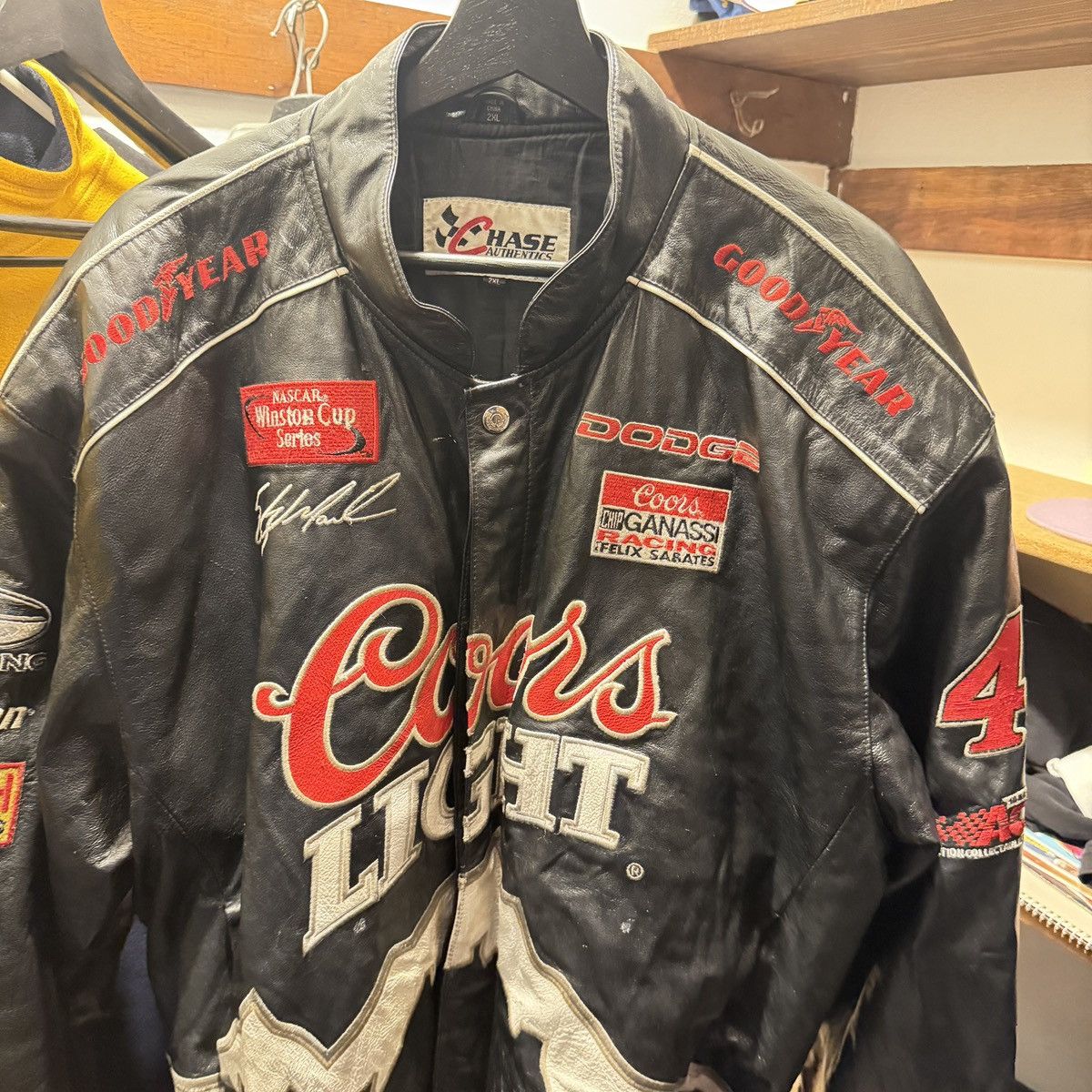 Chase Authentics Chase Authentic’s Coors Light NASCAR racing leather jacket Size US XXL / EU 58 / 5 - 1 Thumbnail
