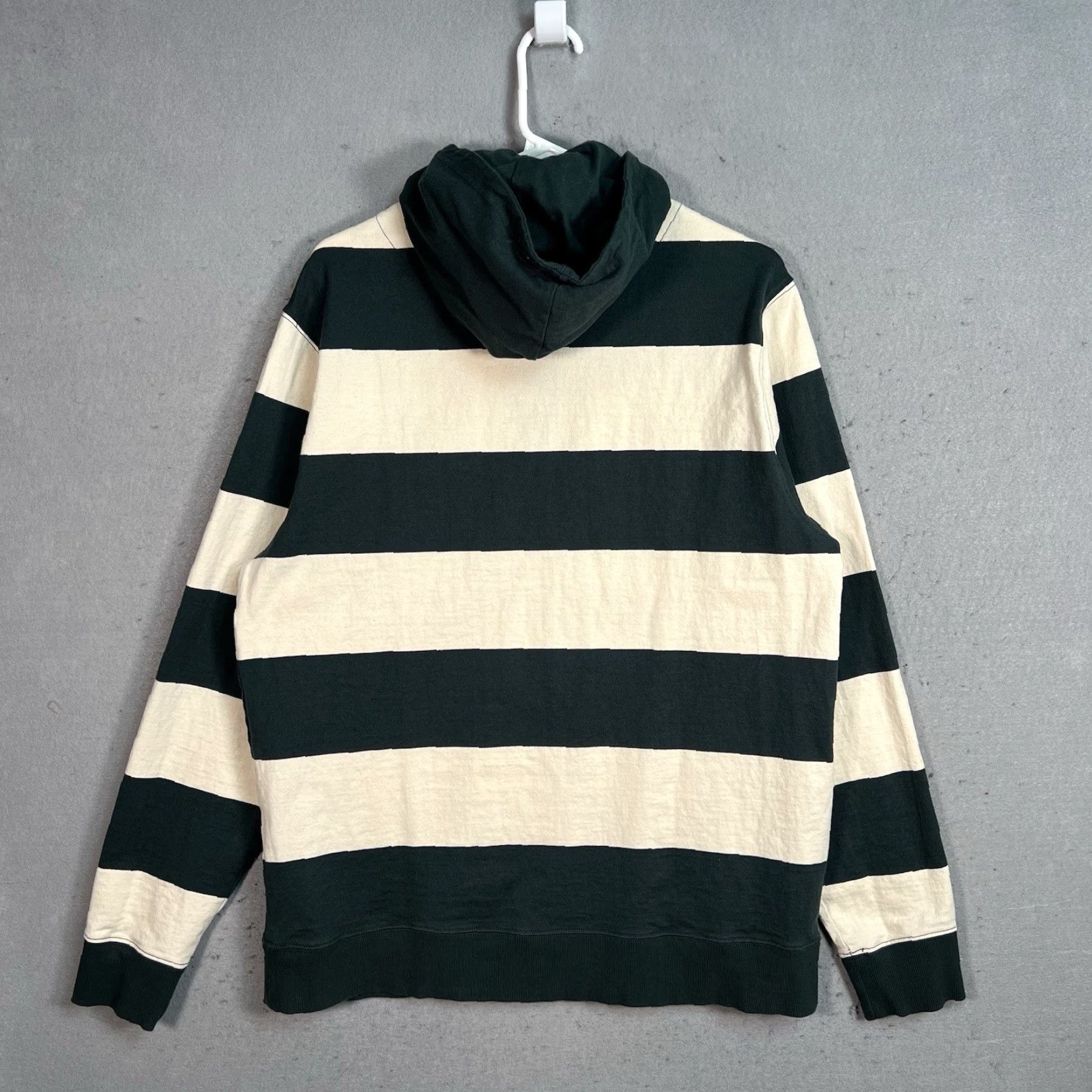Huf VINTAGE HUF Polo Shirt Rugby Hooded L/S - Hayes Rugby - Sycamore Green White Large Mens Size US L / EU 52-54 / 3 - 7 Thumbnail