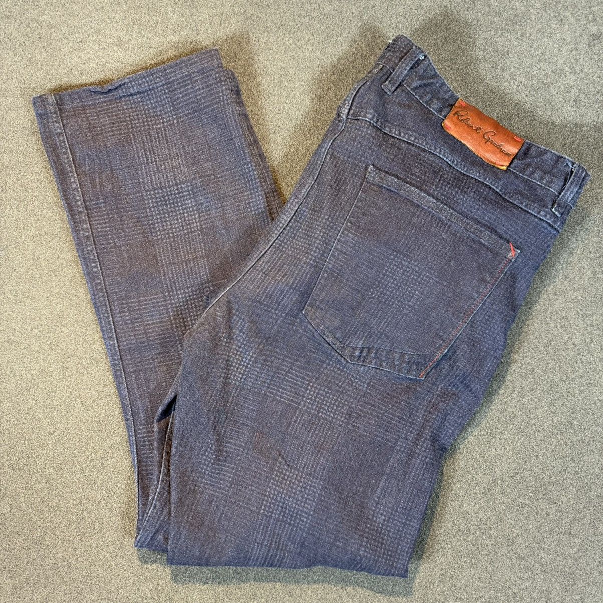 Robert Graham ROBERT GRAHAM - Straight Blue Pattern Denim Jeans Size US 40 / EU 56 - 11 Thumbnail
