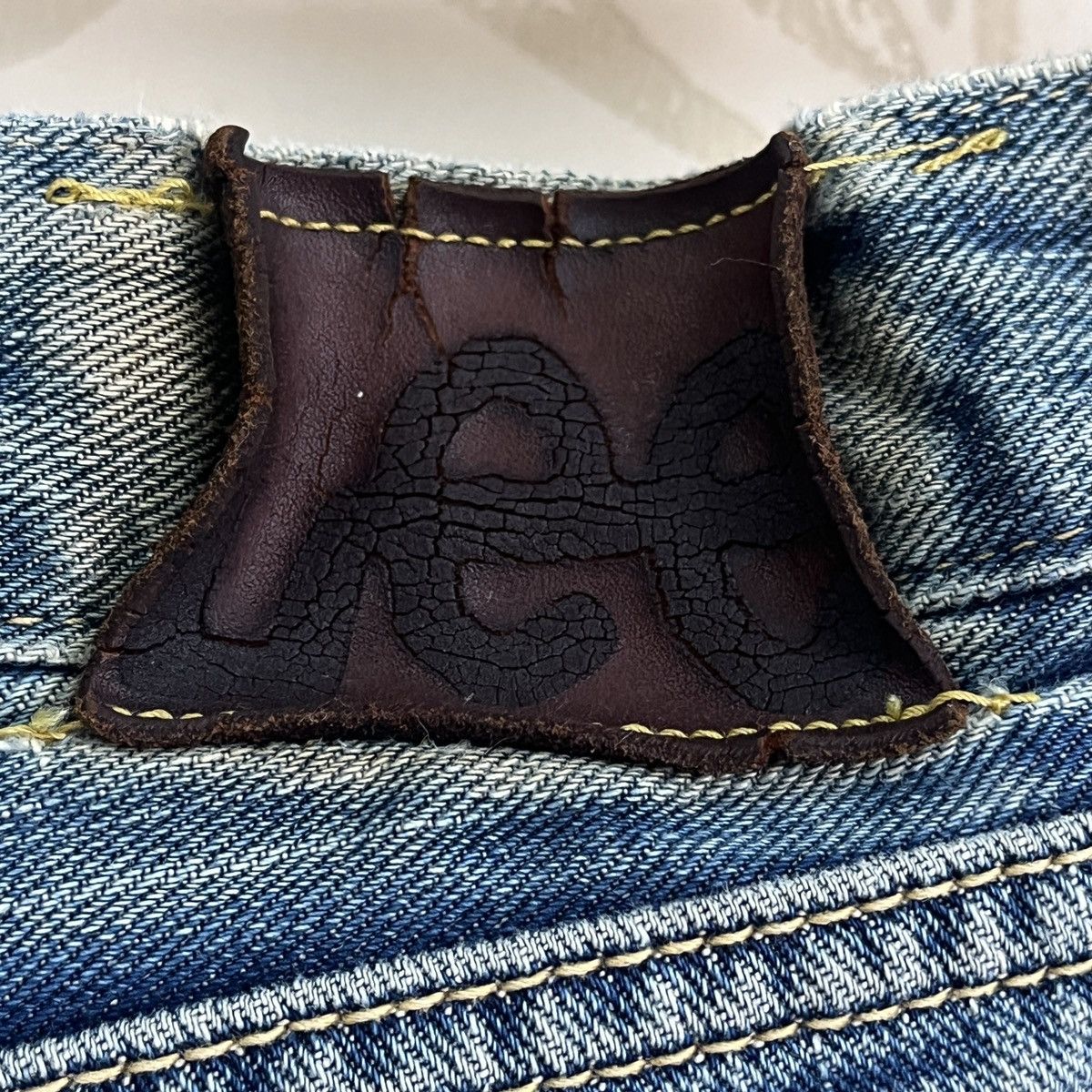 Japanese Brand × Lee × Vintage Vintage 1980s Redline Selvedge Lee Distressed Denim Size 28" / US 6 / IT 42 - 10 Thumbnail