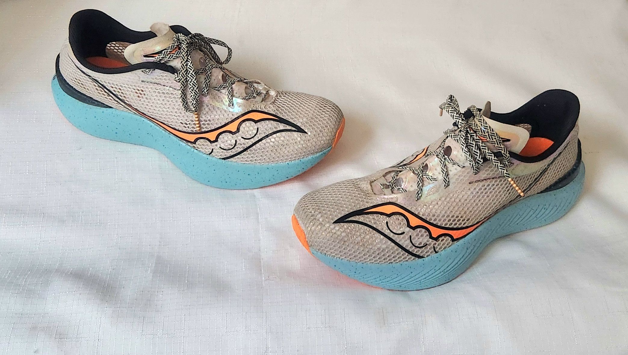 Saucony Saucony Endorphin Pro 3 Fog/ Vizi Orange 2023 (S20755-25) Size US 11.5 / EU 44-45 - 3 Thumbnail