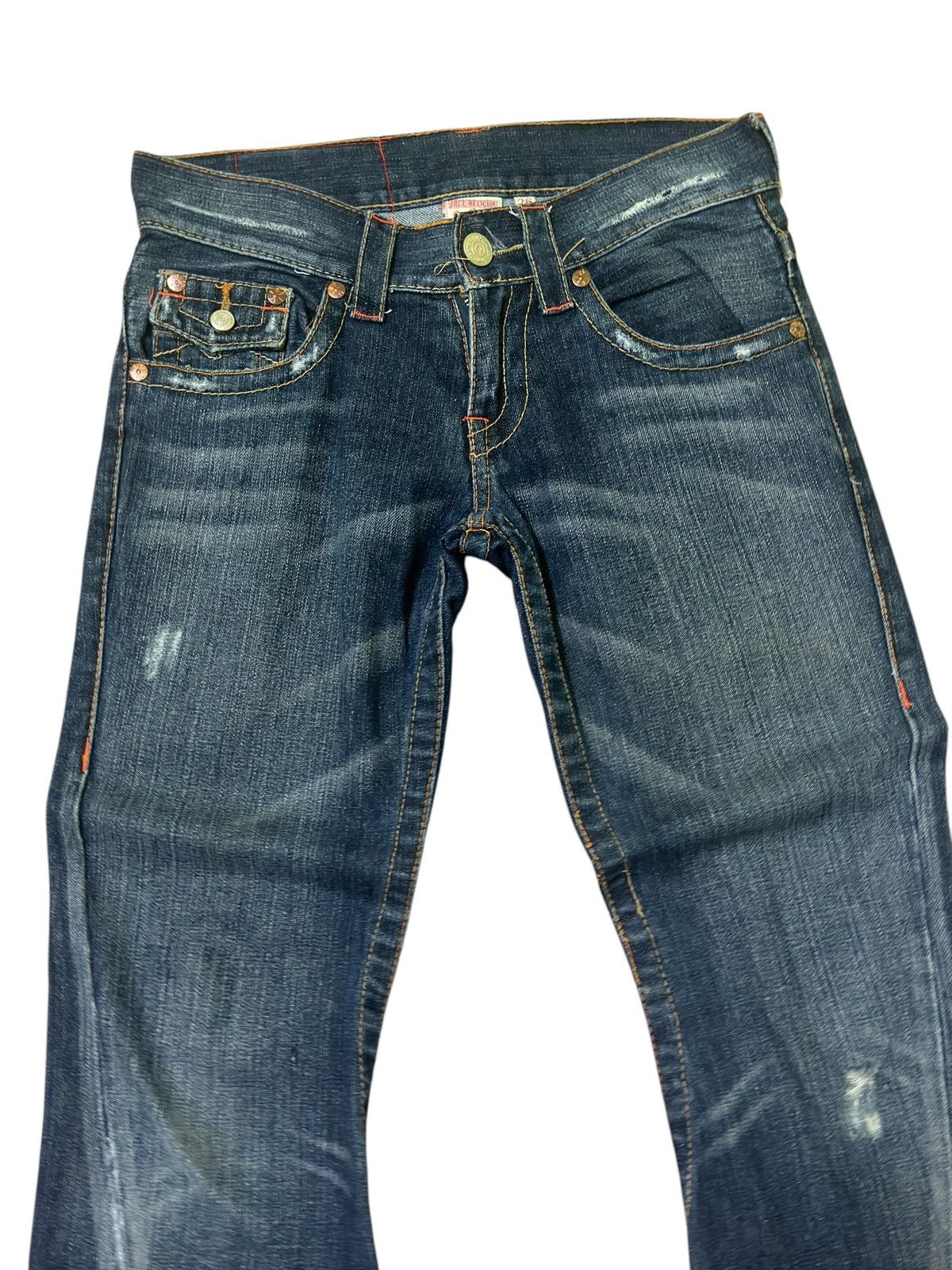 Hysteric Glamour × If Six Was Nine × Le Grande Bleu (L.G.B.) TWIST LEG FLARE FADED DISTRESSED JEANS Size US 30 / EU 46 - 4 Thumbnail