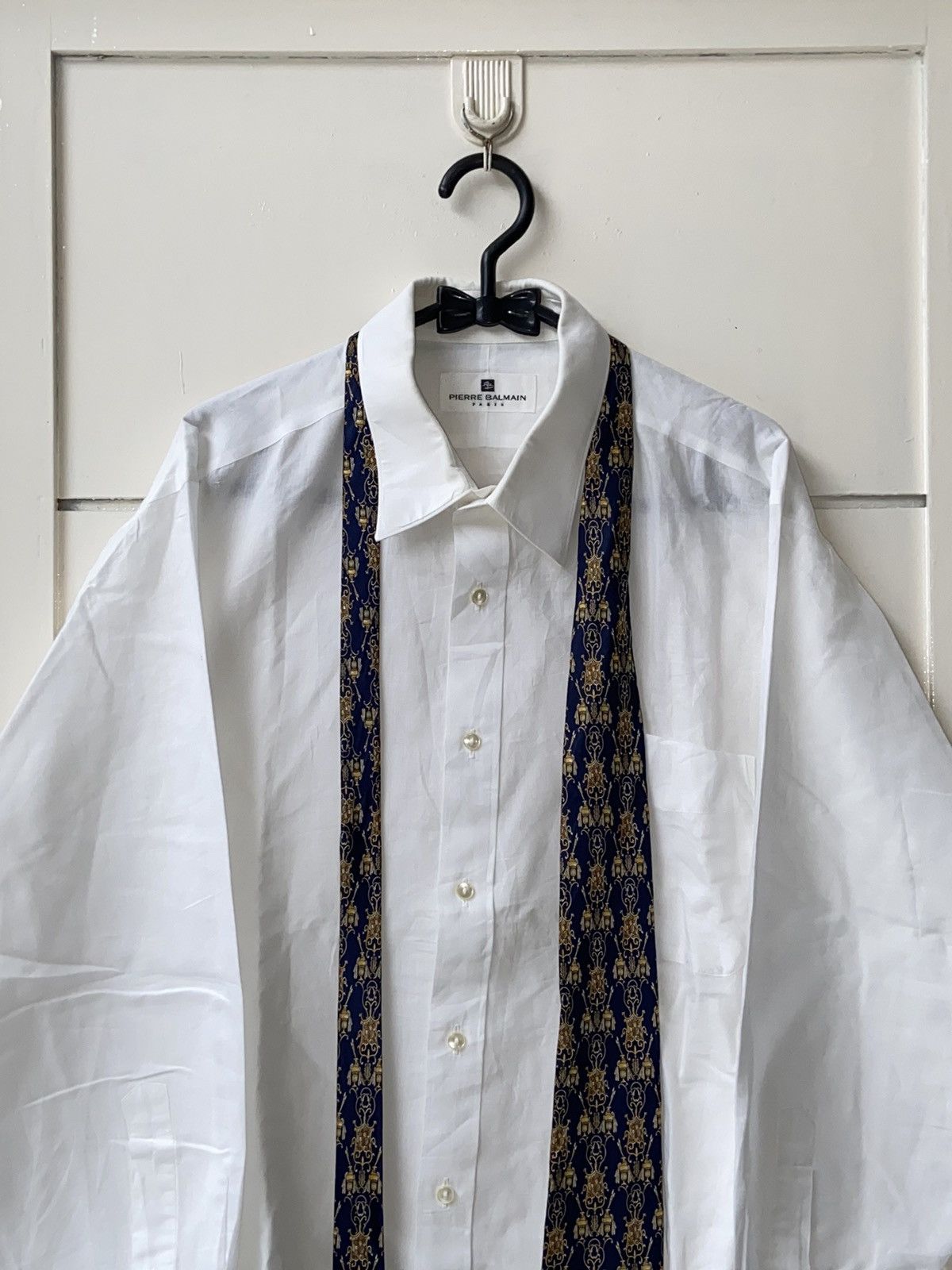 Pierre Balmain PIERRE BALMAIN Paris White Shirt Tie Size US L / EU 52-54 / 3 - 9 Thumbnail