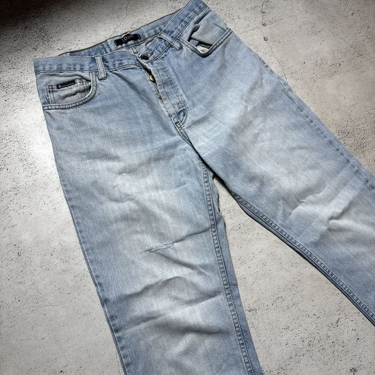 Dolce & Gabbana vintage dolce gabbana baggy distressed jeans streetwear y2k Size 29" - 2 Thumbnail