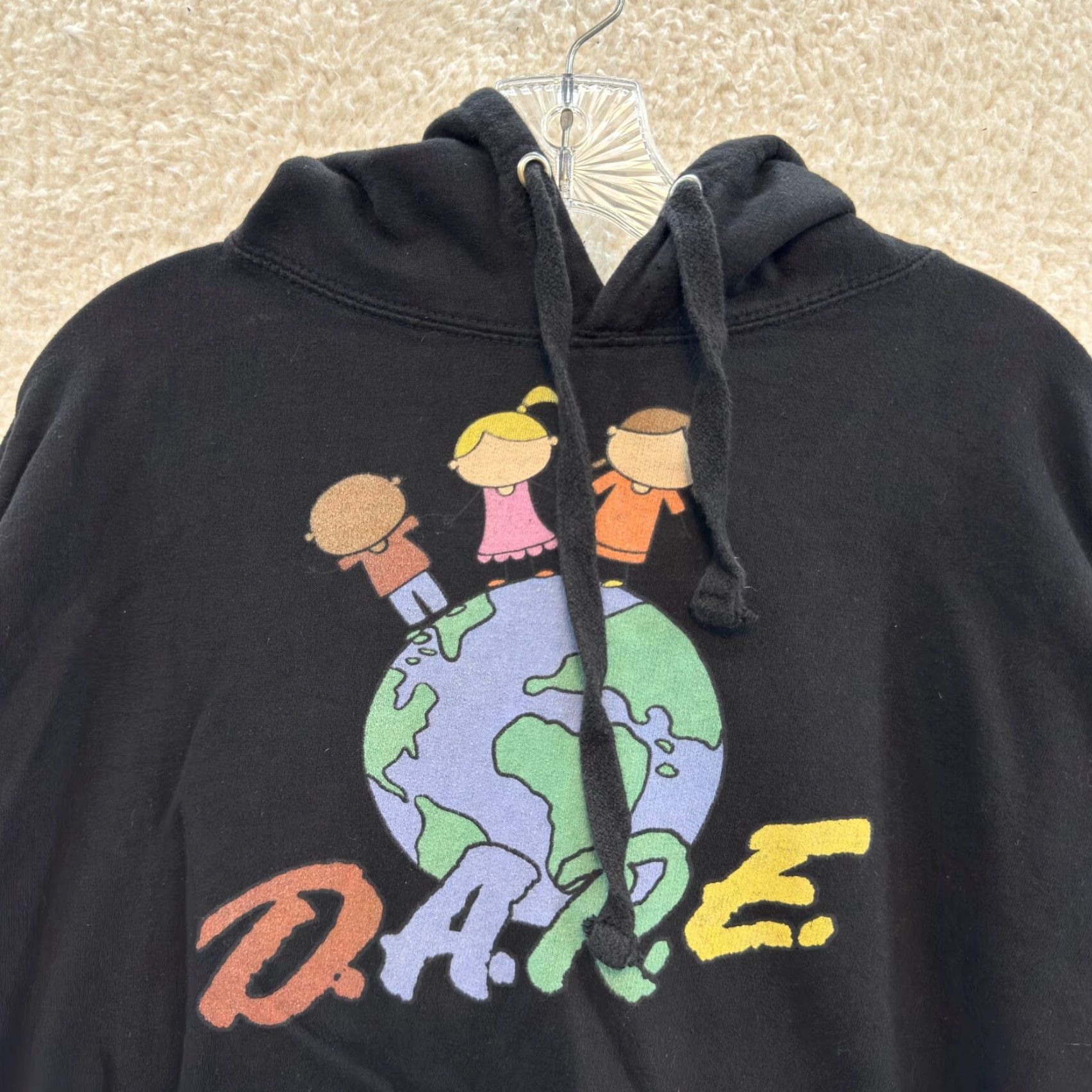Vintage DARE Hoodie Sweatshirt Medium Black Graphic Drugs Promo Merch Sweater Jacket Mens M Black Graphic D.A.R.E. Pullover 90s? Size US M / EU 48-50 / 2 - 3 Thumbnail