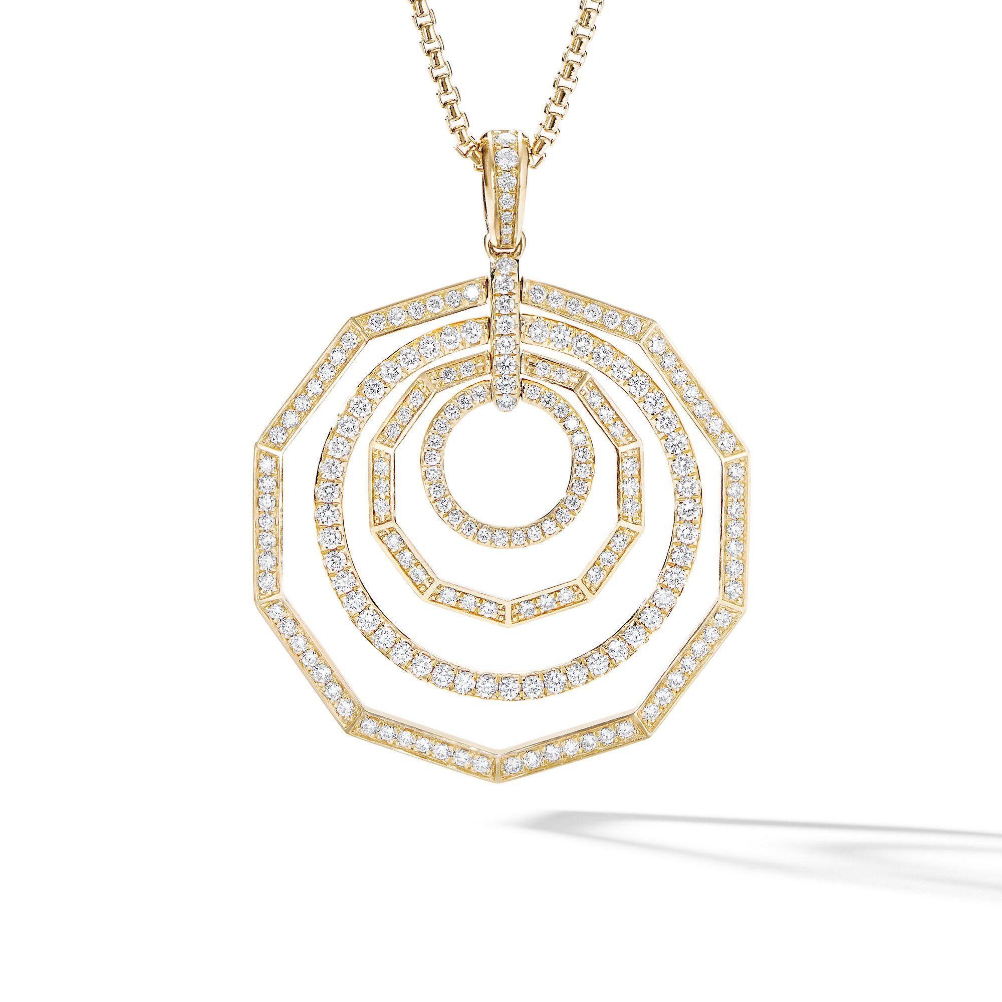 David Yurman o1w1db10325 Necklace in 18K Gold with Pave Diamonds & 37.5mm Size ONE SIZE - 1 Thumbnail