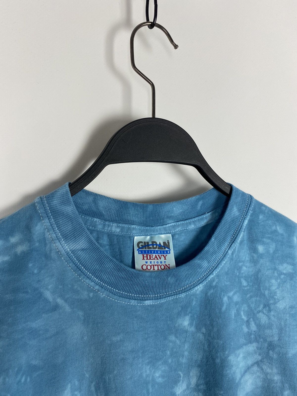 Vintage 1990’s Vintage Gildan Indigo Blue Tie Dye Blank Te Size US S / EU 44-46 / 1 - 2 Thumbnail