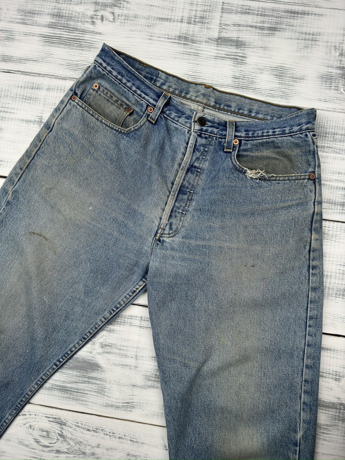 Levi's Vintage Levi's 618 Orange Tab Distressed Jeans Ripped Denim Size US 34 / EU 50 - 6 Thumbnail