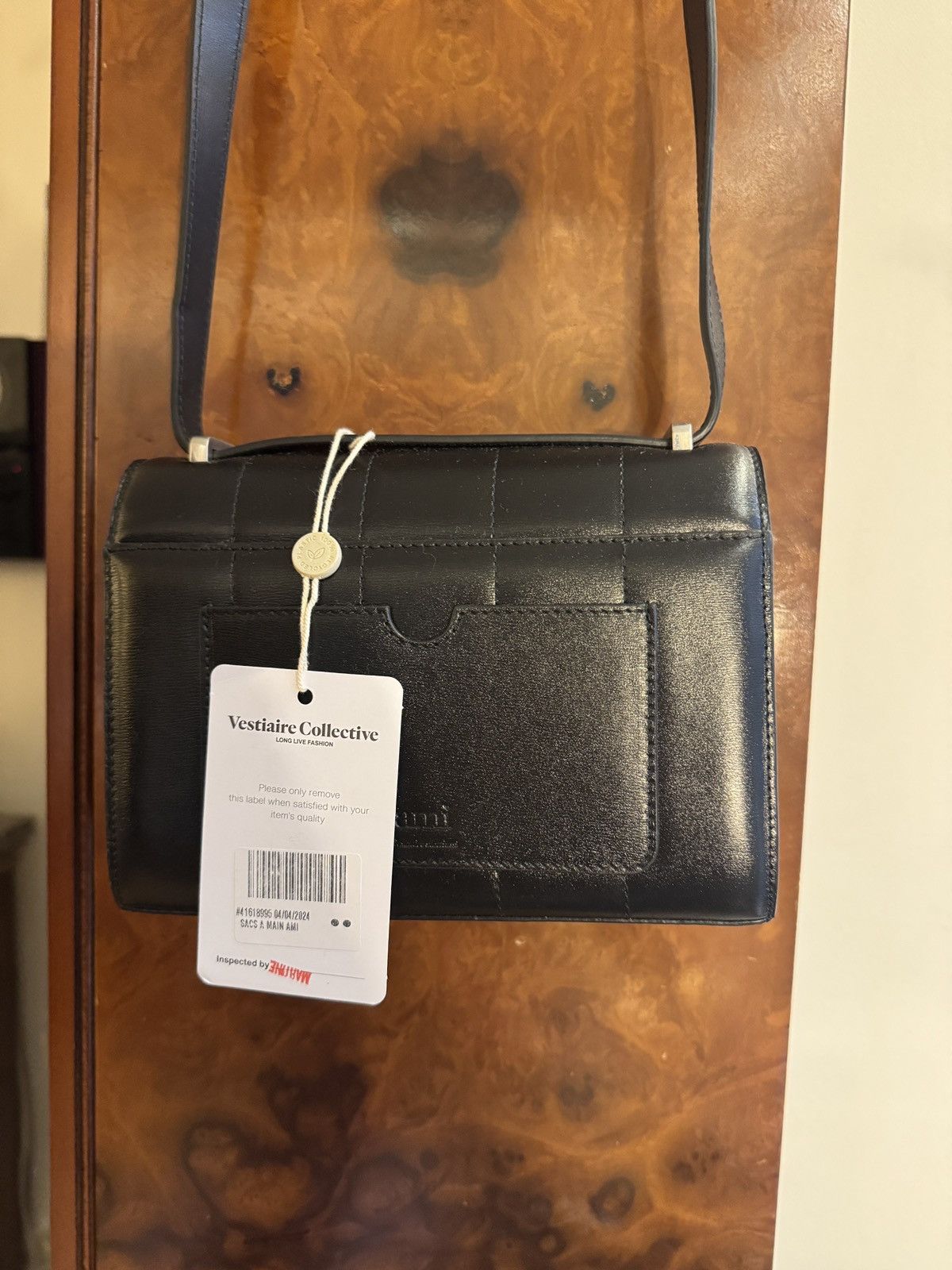 AMI AMI Le Deja Vu Quilted Black Leather Luggage Bag with Tags Size ONE SIZE - 8 Thumbnail