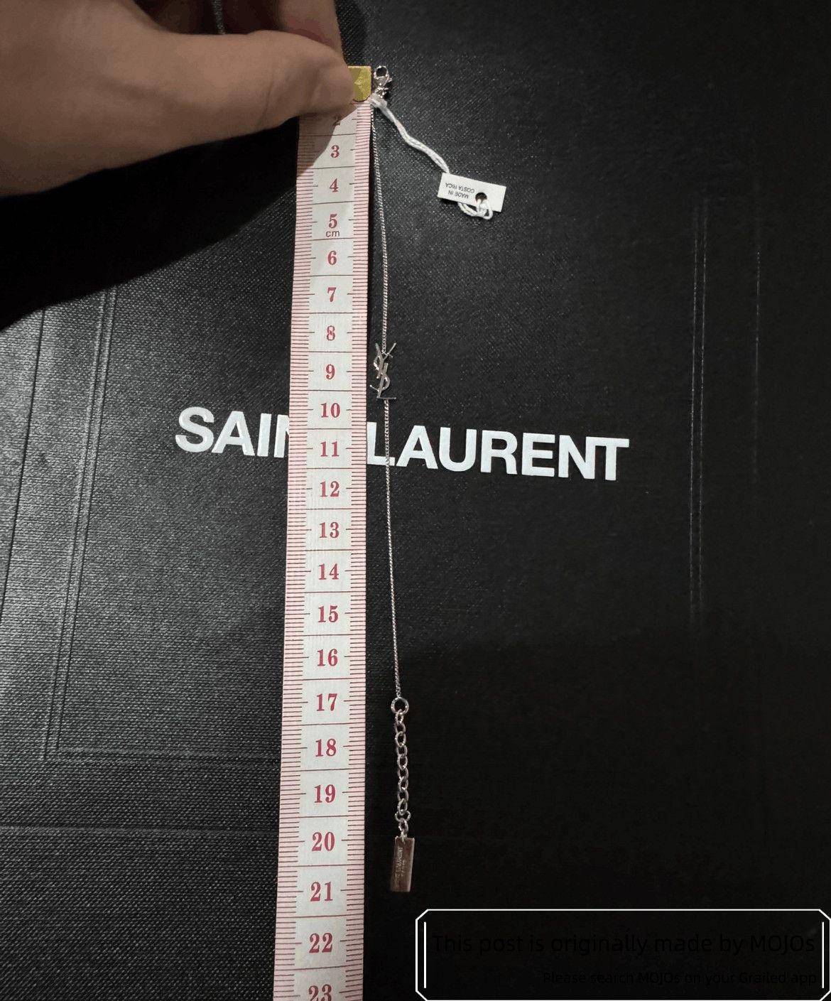 Saint Laurent Paris Sz M Saint Laurent Paris Logo Bracelet Silver Size ONE SIZE - 4 Thumbnail
