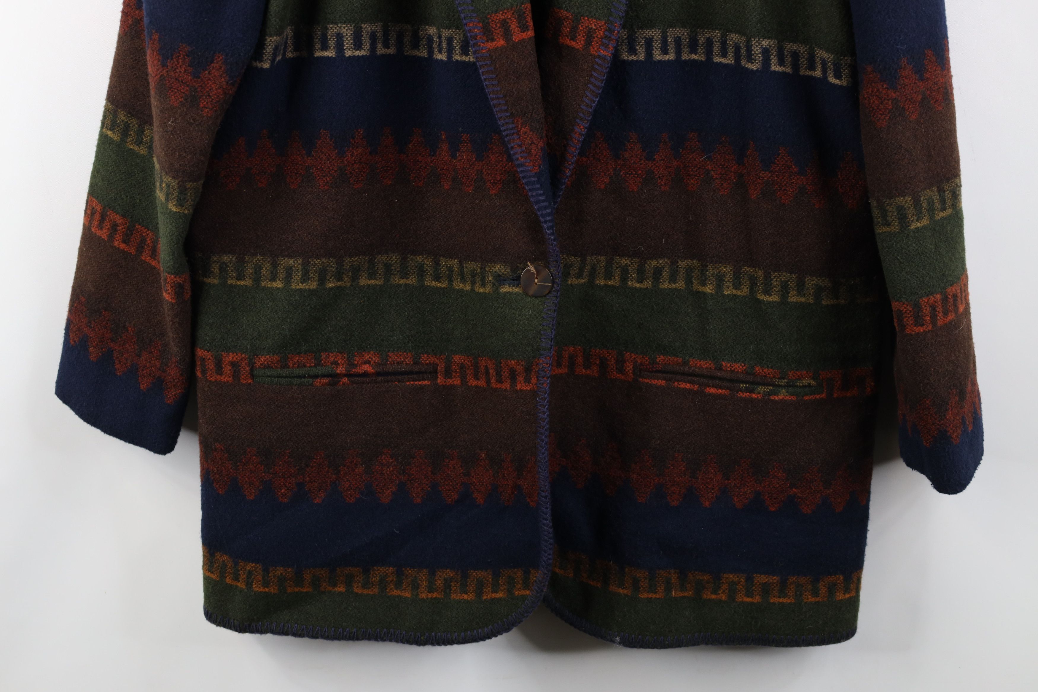 Vintage Vintage 90s Streetwear Southwestern Shawl Blazer Jacket Size L / US 10 / IT 46 - 3 Thumbnail