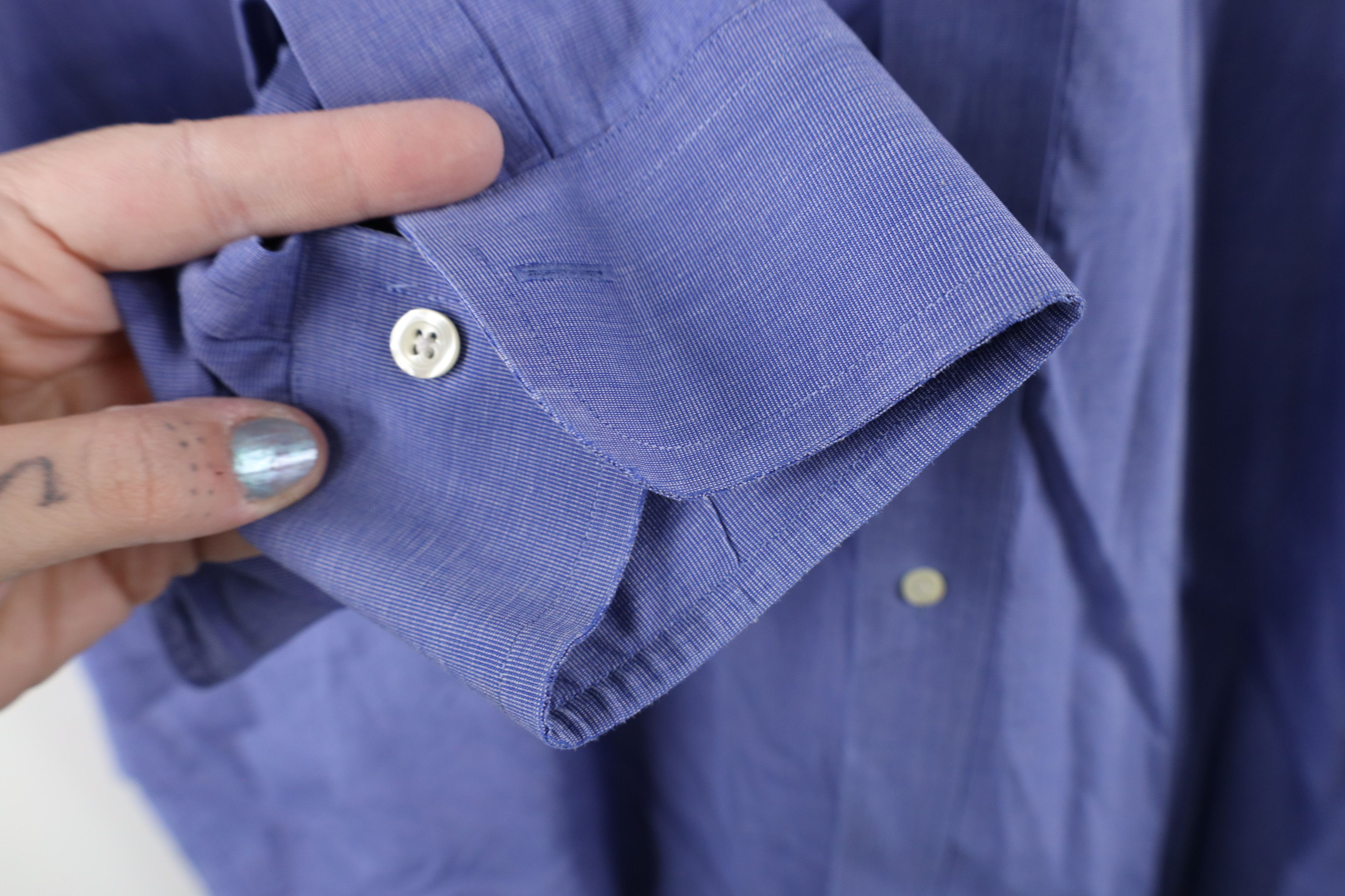 Brooks Brothers × Vintage Vintage 90s Brooks Brothers Cotton Button Down Shirt Blue Size US M / EU 48-50 / 2 - 5 Thumbnail