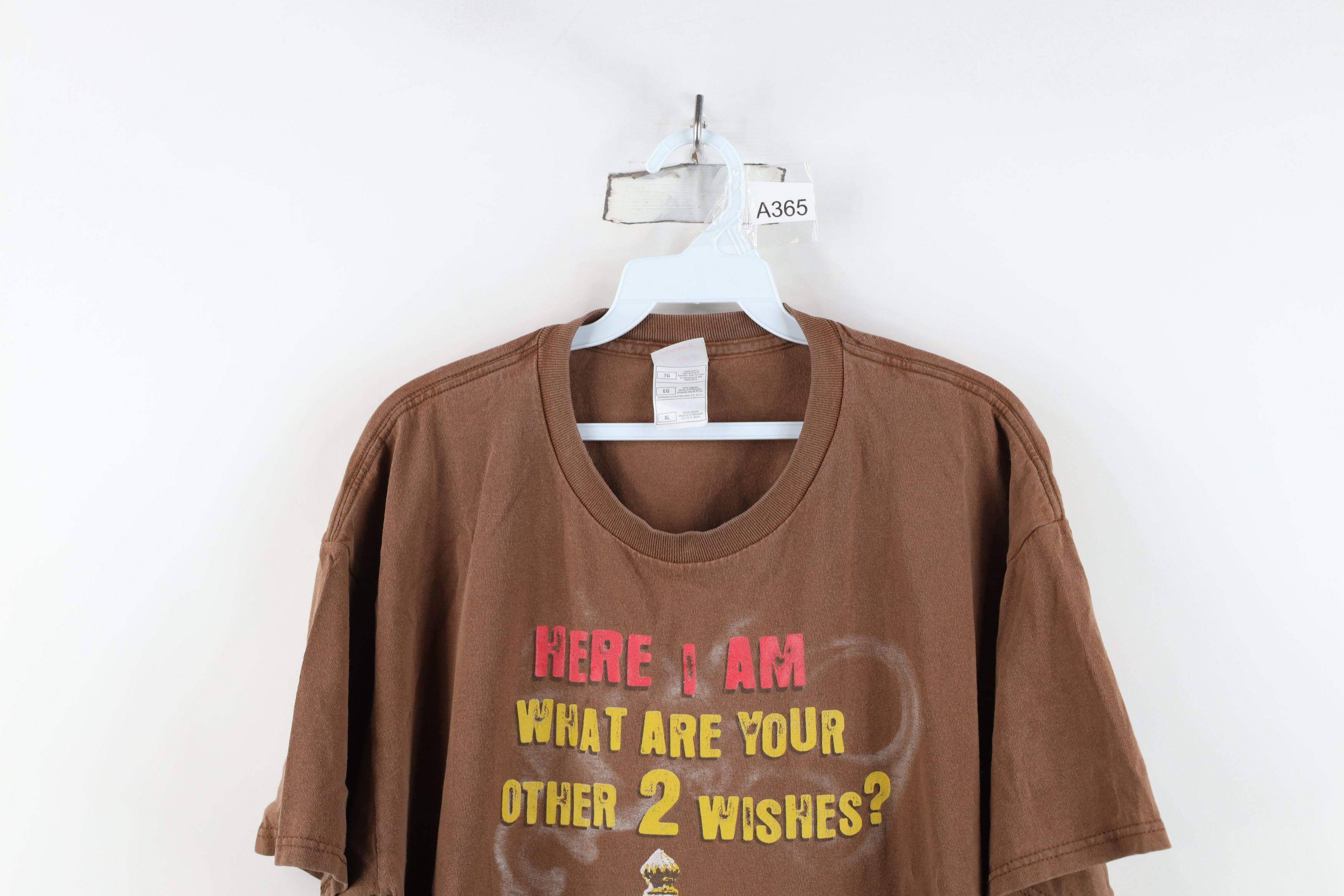 Vintage Vintage Y2K Streetwear Magic Genie Lamp T-Shirt Brown Cotton Size US XL / EU 56 / 4 - 2 Thumbnail