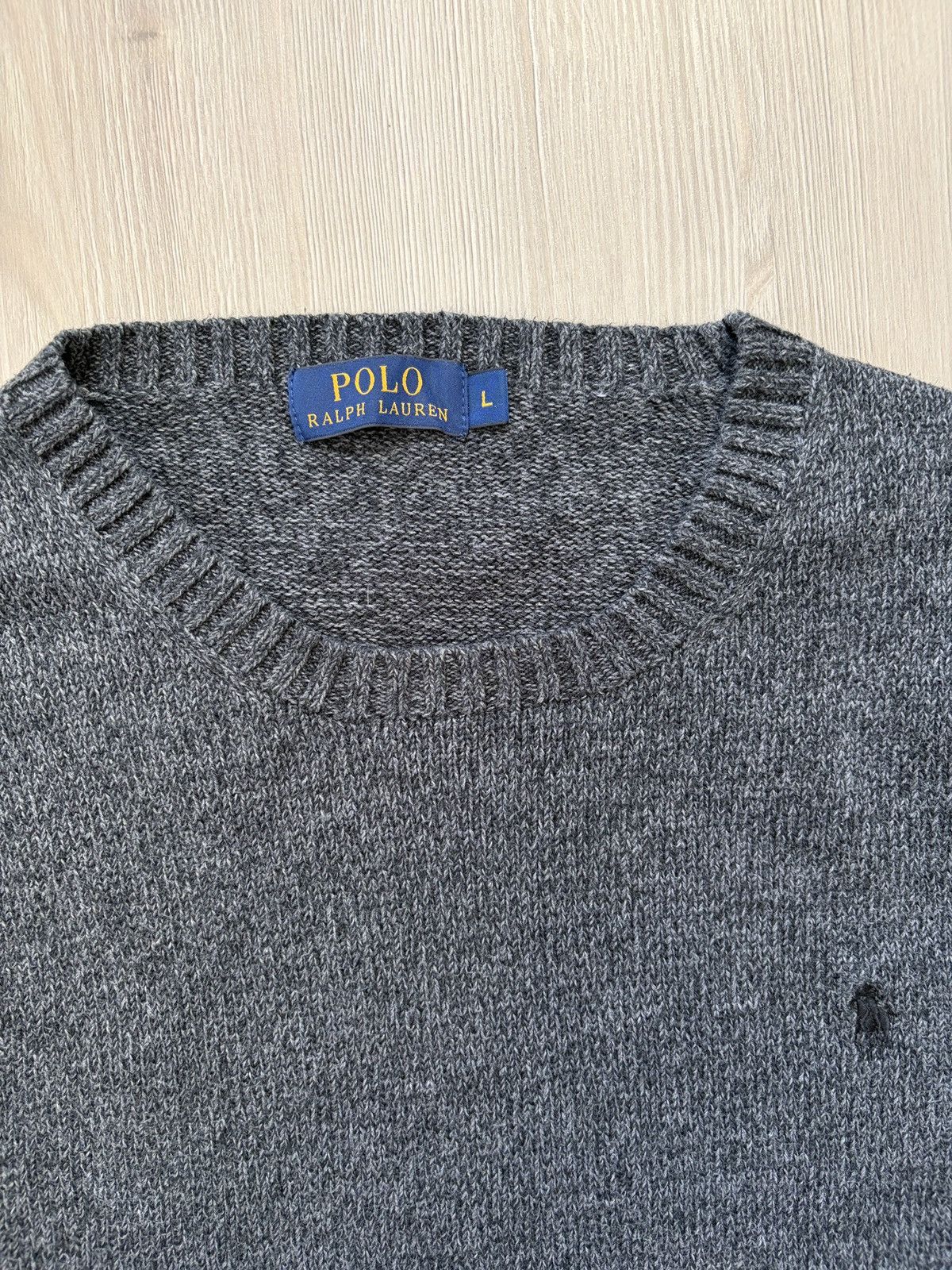 Polo Ralph Lauren Polo Ralph Lauren Cotton Salt&Pepper Sweater Size US L / EU 52-54 / 3 - 4 Thumbnail