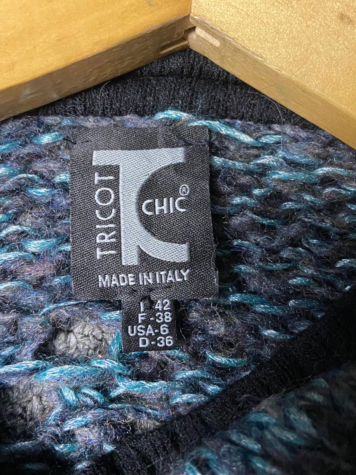 Japanese Brand TC Tricot Chic Faux Fur Collar Knit Cardigan (154) Size US S / EU 44-46 / 1 - 7 Thumbnail