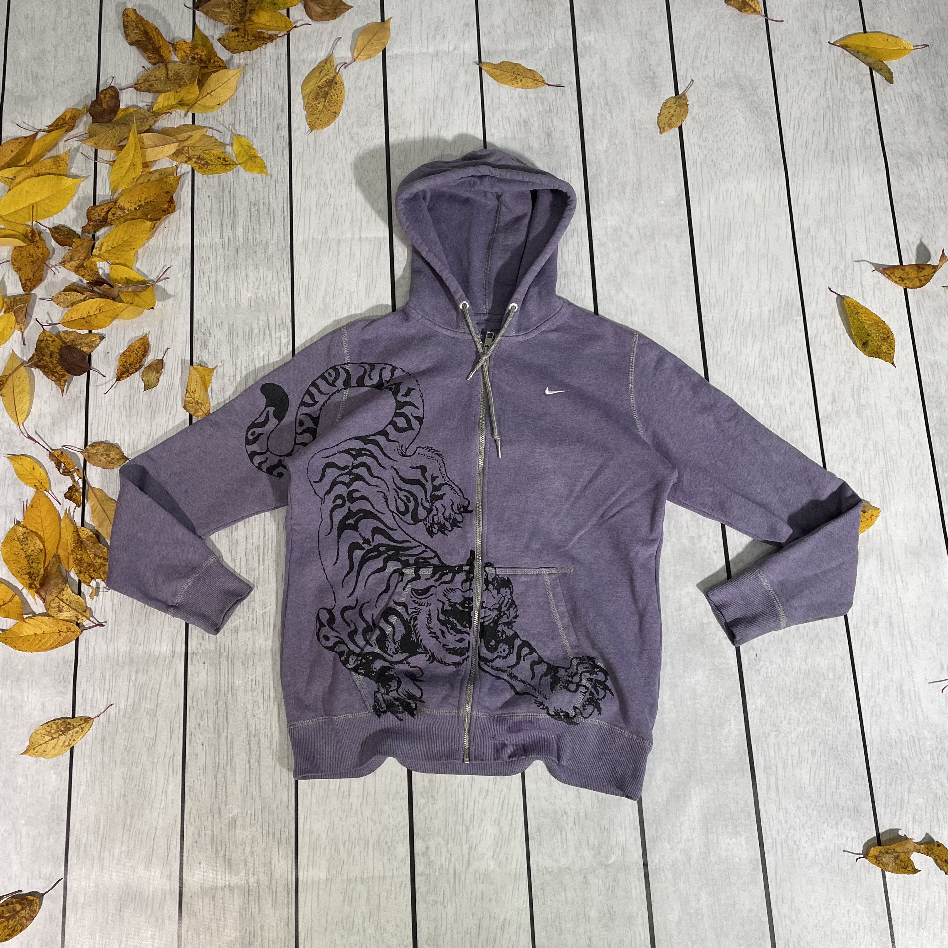 Nike Custom Nike Full zip Hoodie Tiger art grunge opium y2k Size US XL / EU 56 / 4 - 1 Thumbnail
