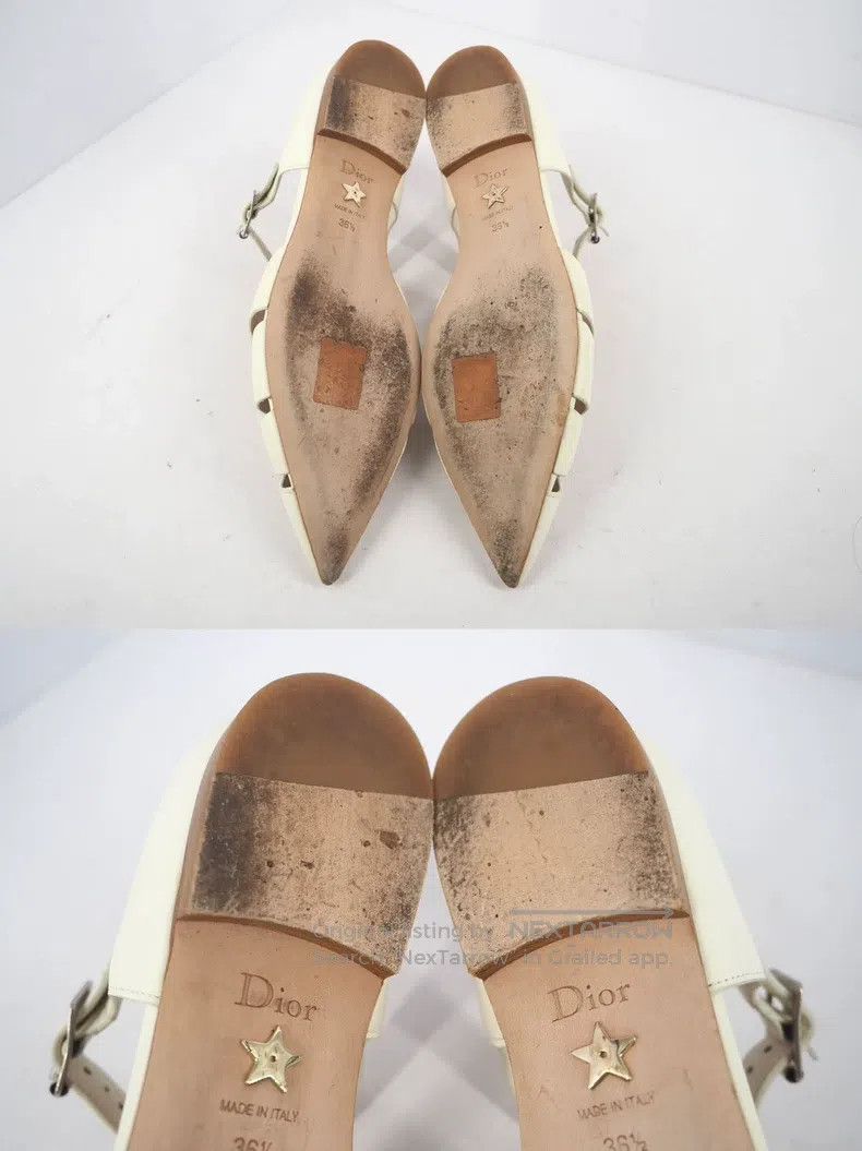 Dior Dior White Pointed Roman Flat Shoes Size US 6 / IT 36 - 7 Thumbnail