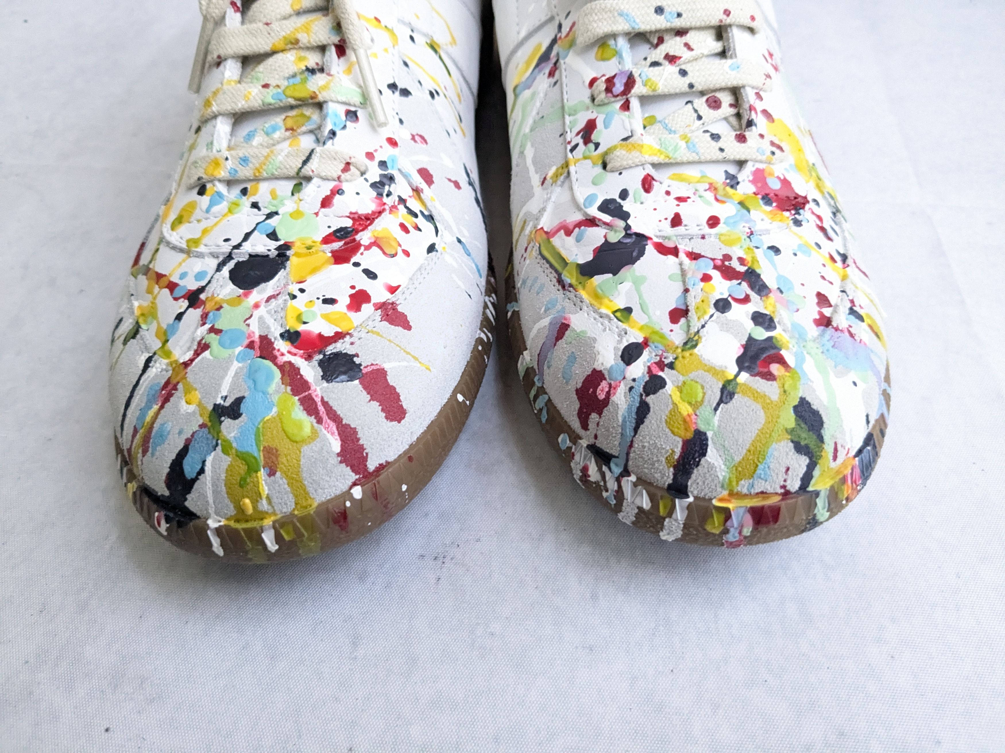 Maison Margiela Maison Margiela Gat Replica White Paint Splatter 11 44 Size US 11 / EU 44 - 3 Thumbnail