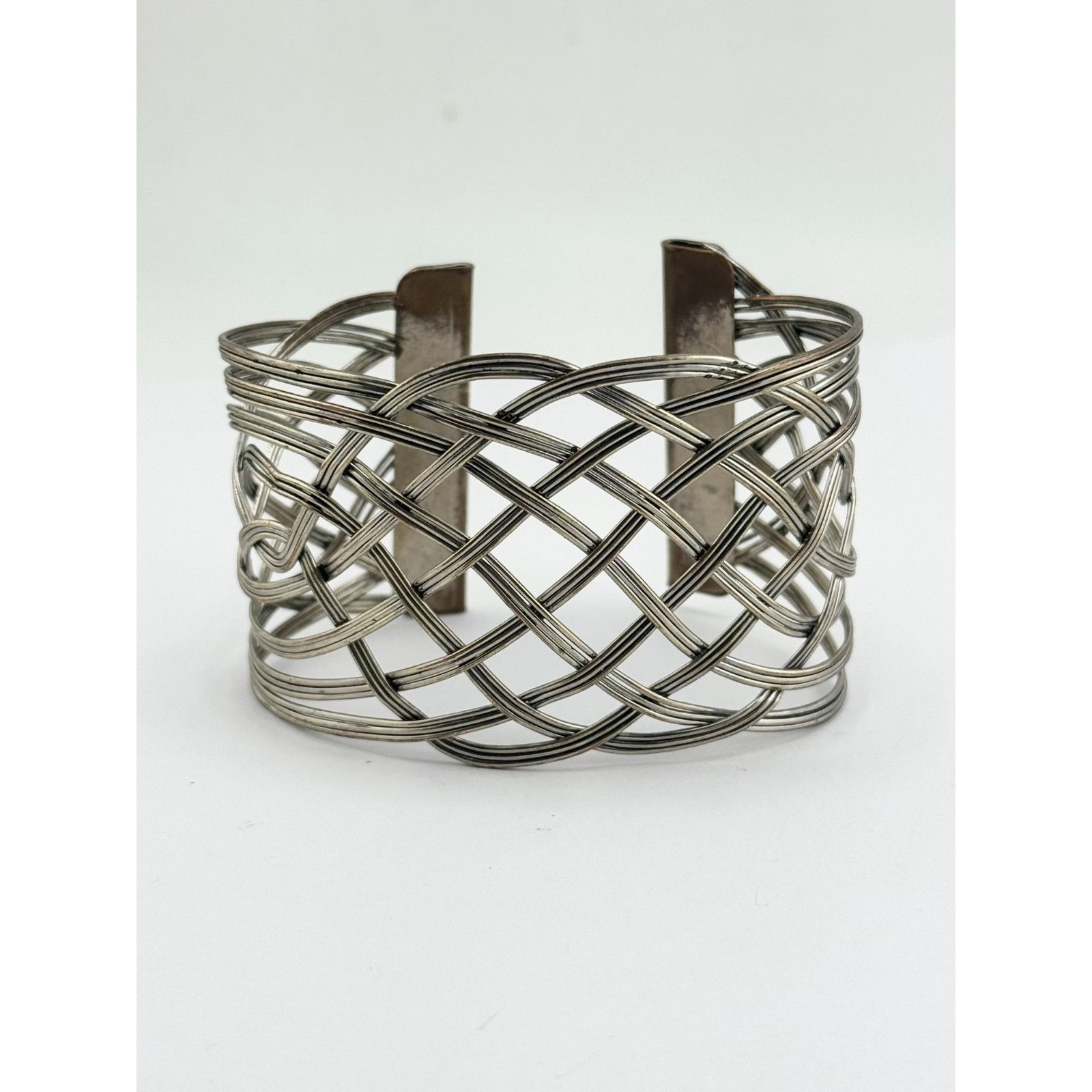 Vintage Vintage woven metal cuff bracelet Size ONE SIZE - 2 Thumbnail