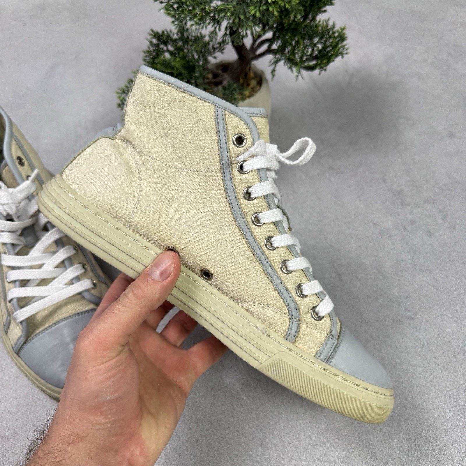 Gucci Gucci GG Monogram High Sneaker Size US 7 Grey Size US 7 / EU 40 - 17 Thumbnail