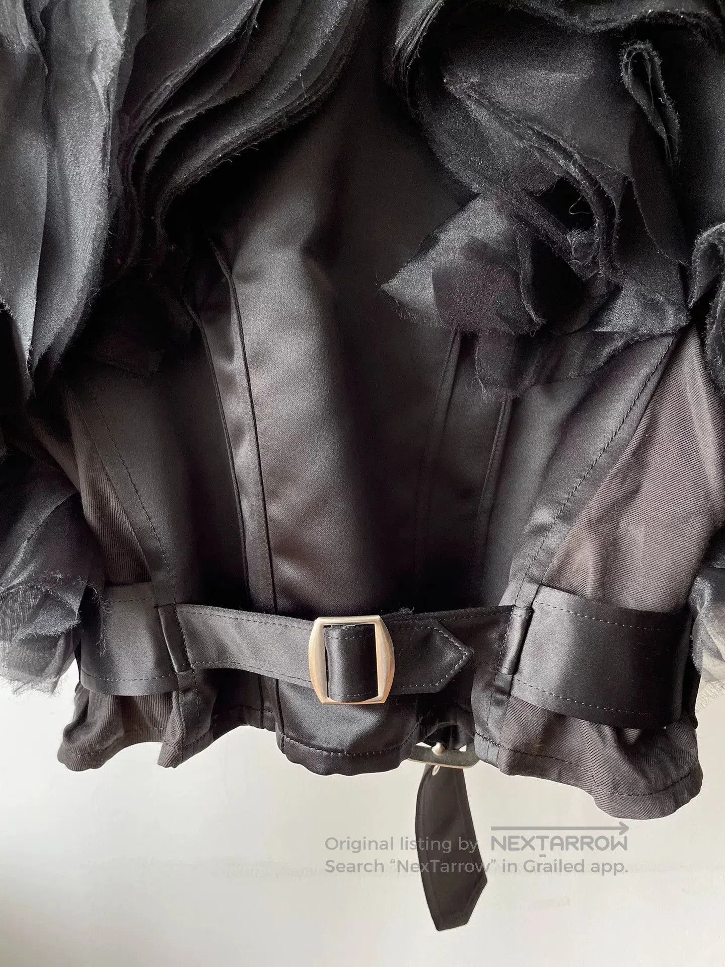 Junya Watanabe black ruffled leather jacket by junya watanabe. Size US S / EU 44-46 / 1 - 6 Thumbnail