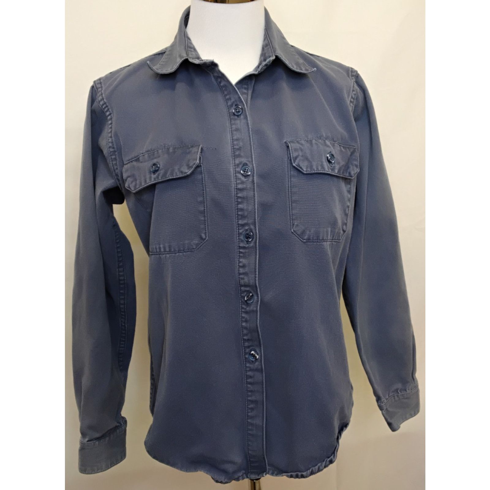 Patagonia Patagonia 1970's Big Label Canvas Shirt Women's L Navy Blue Size L / US 10 / IT 46 - 2 Thumbnail